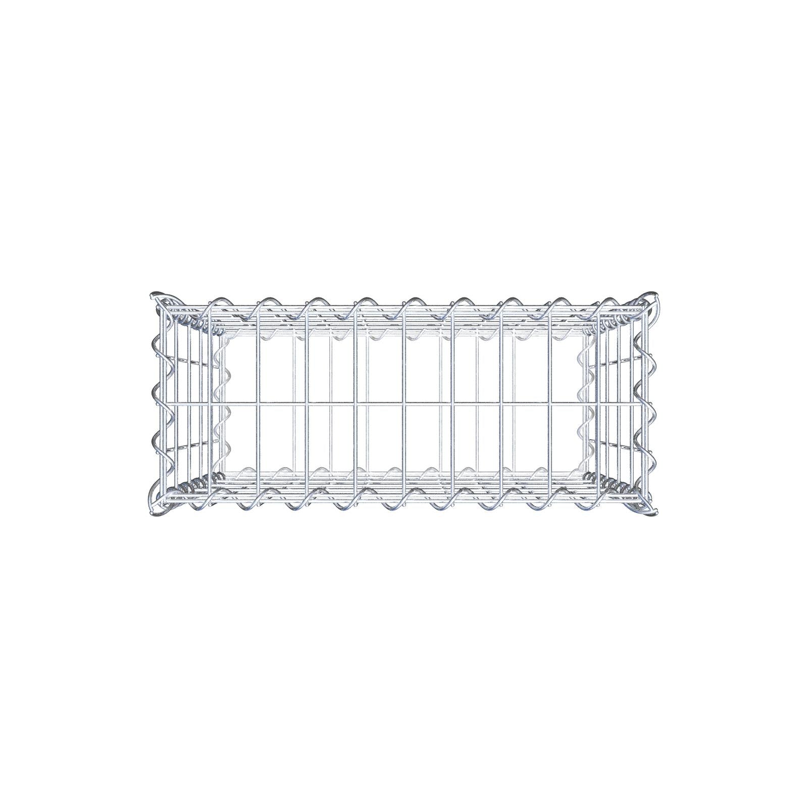 Gabion 50 cm x 50 cm x 20 cm (L x H x D), maskestørrelse 5 cm x 10 cm, spiral