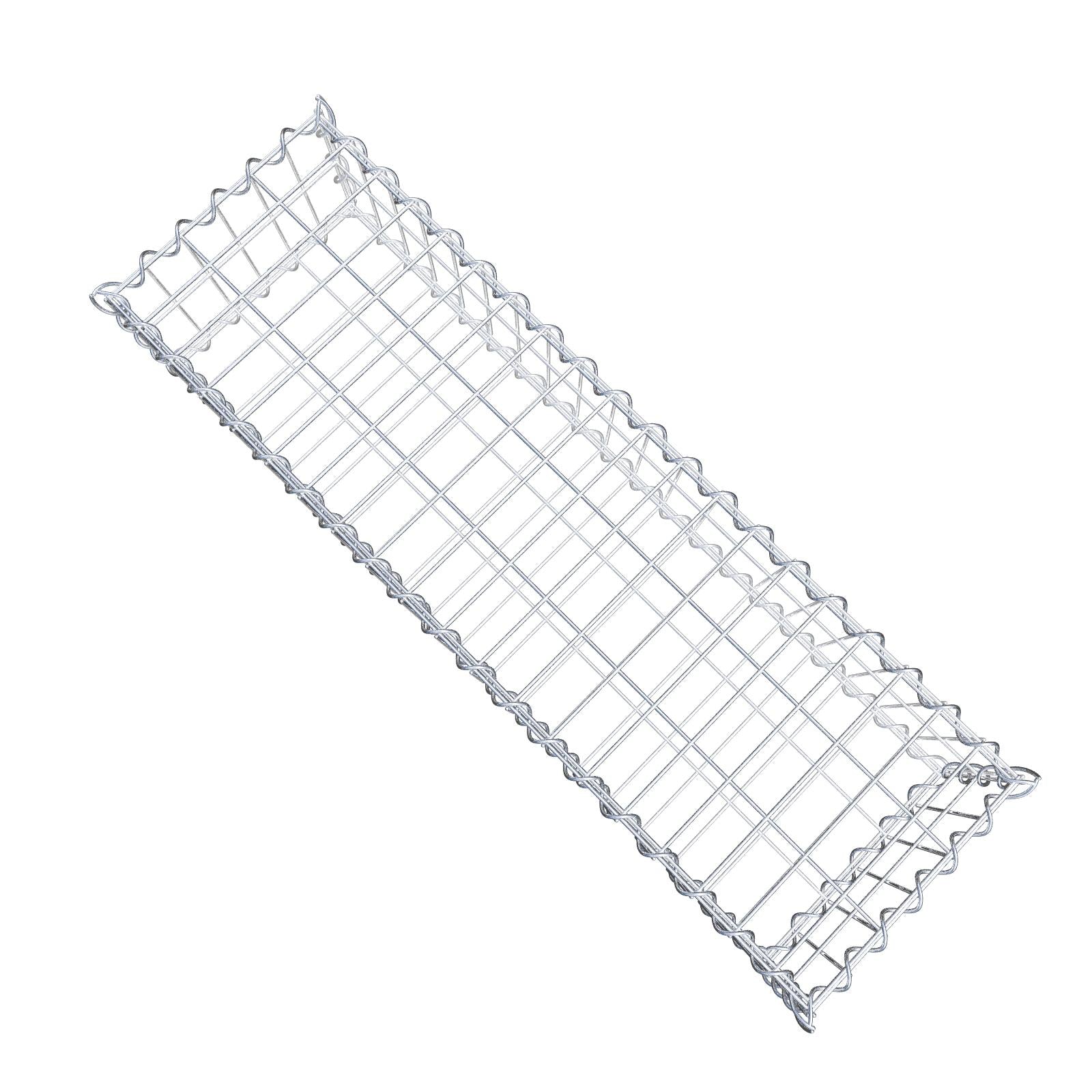 Schanskorf 100 cm x 20 cm x 30 cm (L x H x D), maaswijdte 5 cm x 10 cm, spiraalvormig