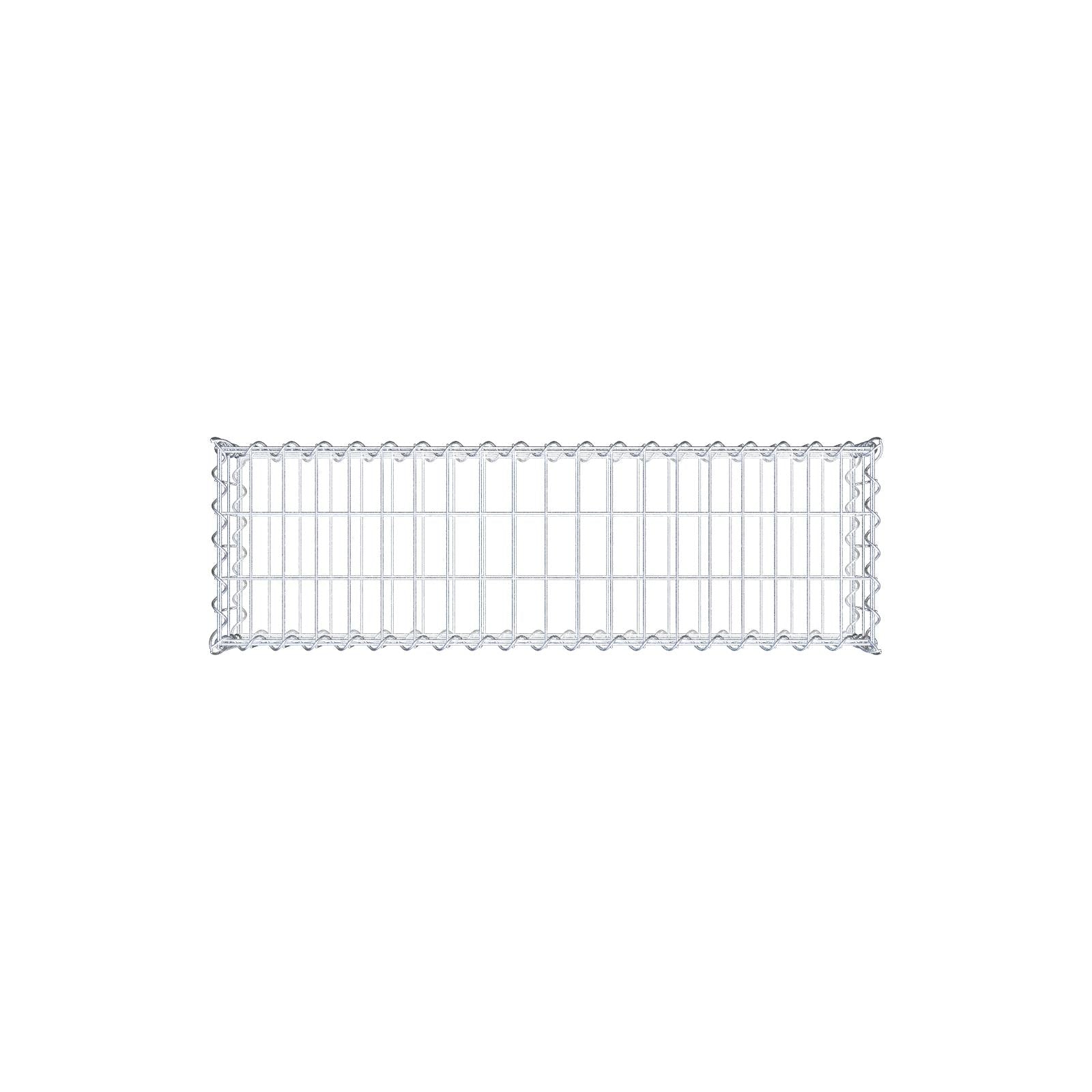 Schanskorf 100 cm x 20 cm x 30 cm (L x H x D), maaswijdte 5 cm x 10 cm, spiraalvormig