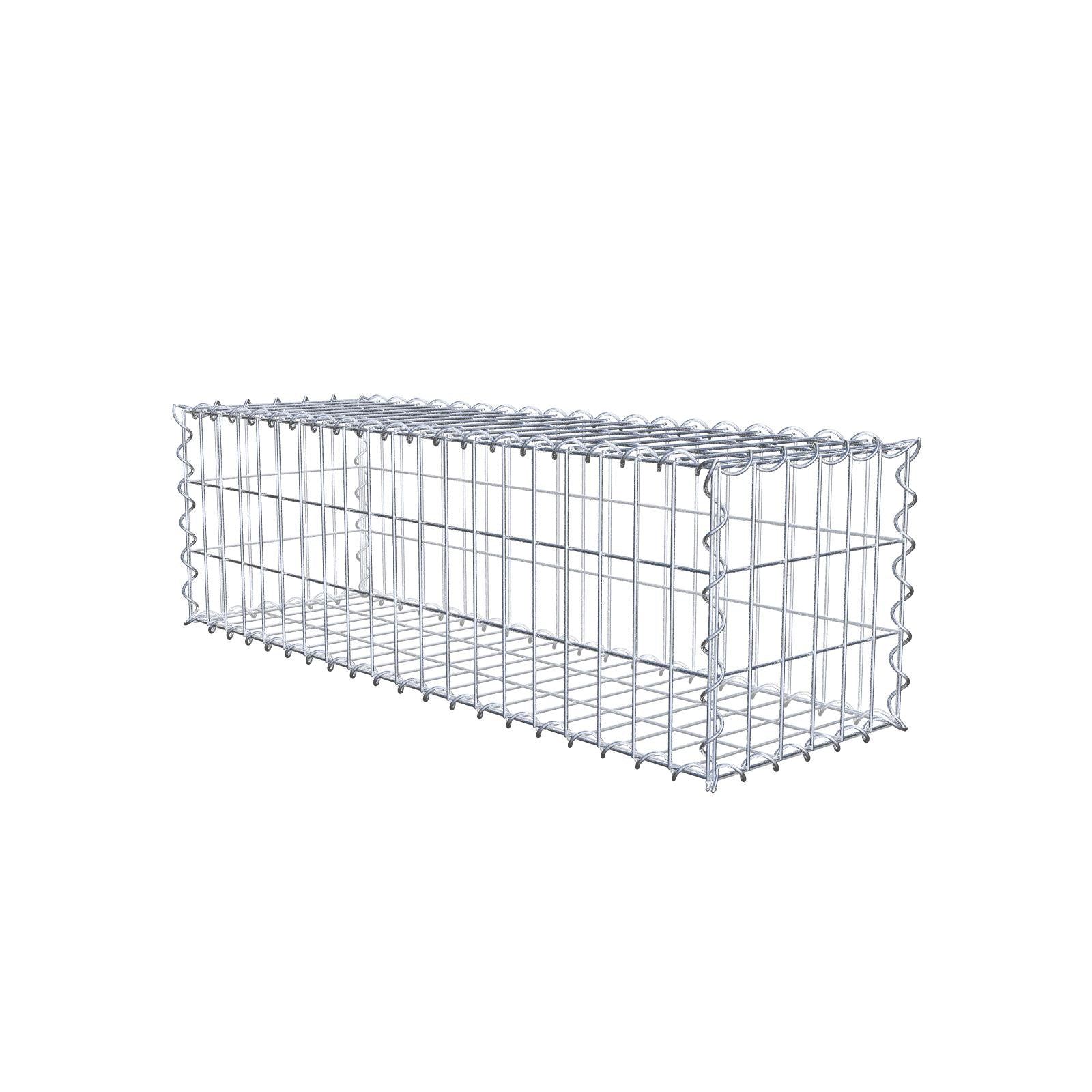 Gabbione 100 cm x 30 cm x 30 cm (L x H x P), maglia 5 cm x 10 cm, spirale