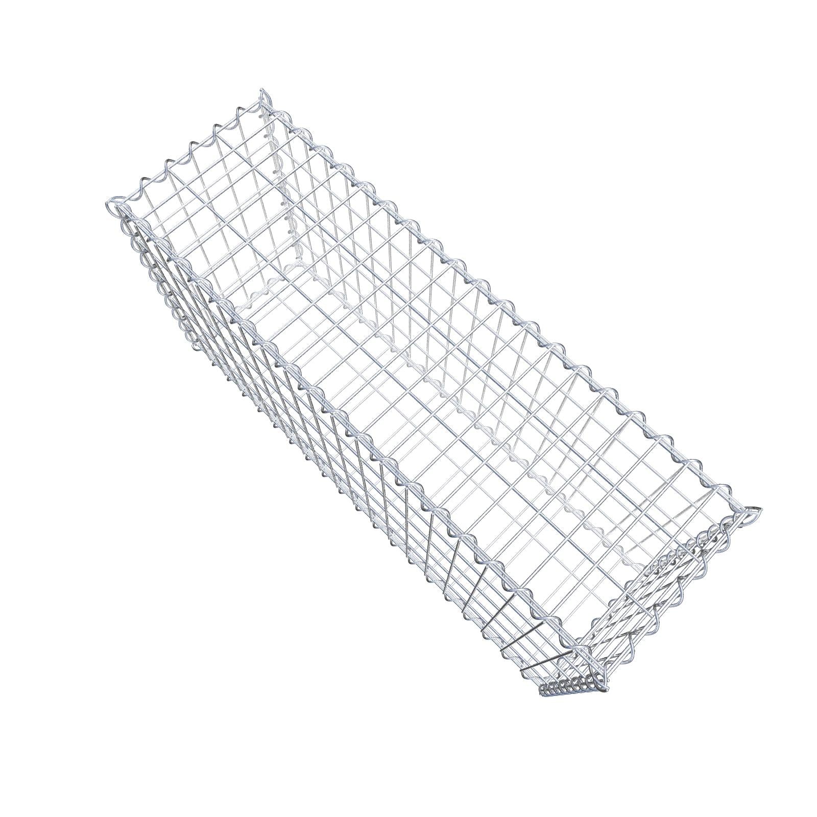 Gabião 100 cm x 50 cm x 30 cm (C x A x P), malhagem 5 cm x 10 cm, espiral