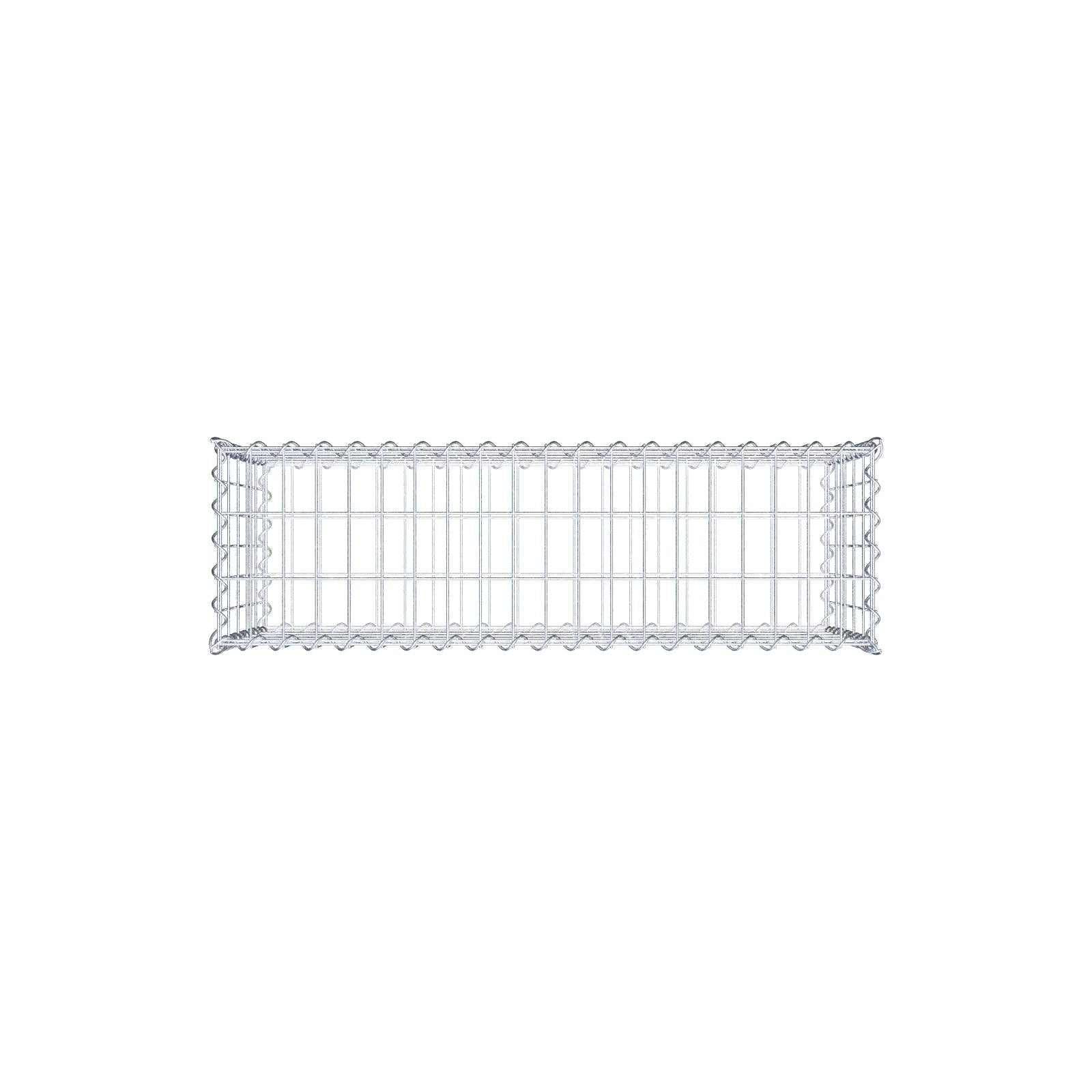 Gabião 100 cm x 50 cm x 30 cm (C x A x P), malhagem 5 cm x 10 cm, espiral