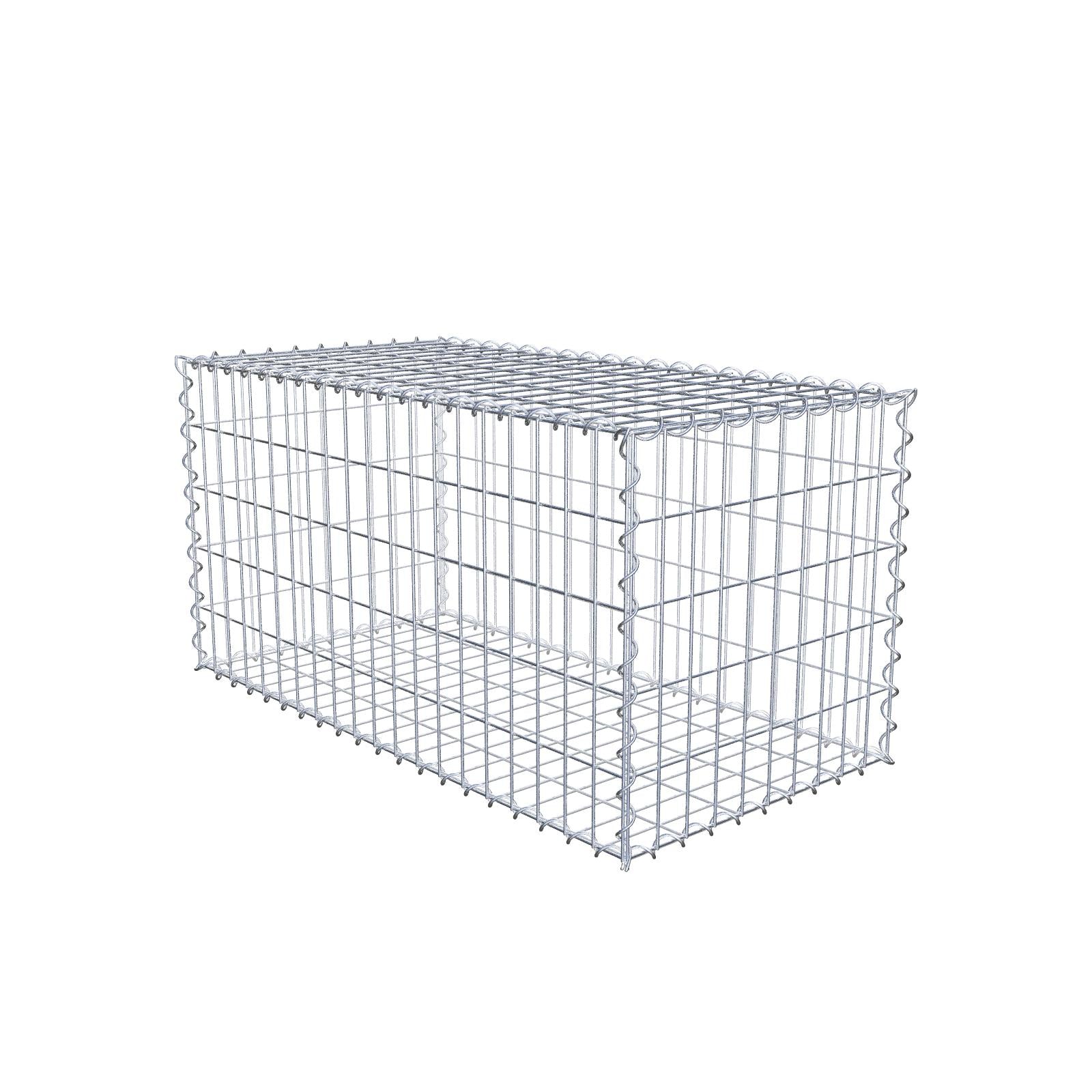 Gabbione 100 cm x 50 cm x 50 cm (L x H x P), maglia 5 cm x 10 cm, spirale