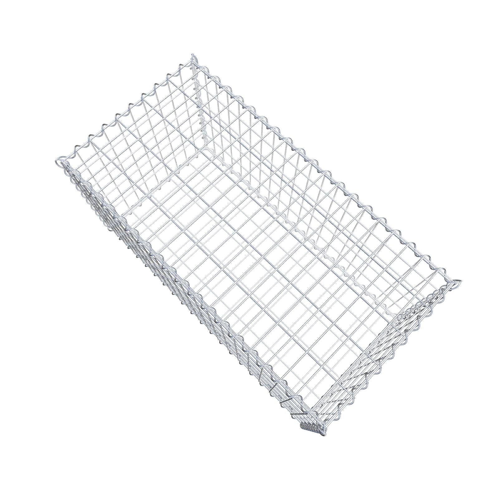 Gabbione 100 cm x 50 cm x 50 cm (L x H x P), maglia 5 cm x 10 cm, spirale