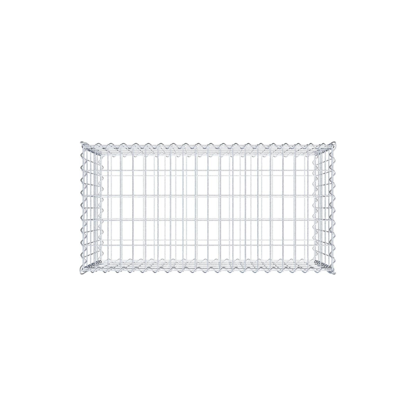 Gabbione 100 cm x 50 cm x 50 cm (L x H x P), maglia 5 cm x 10 cm, spirale