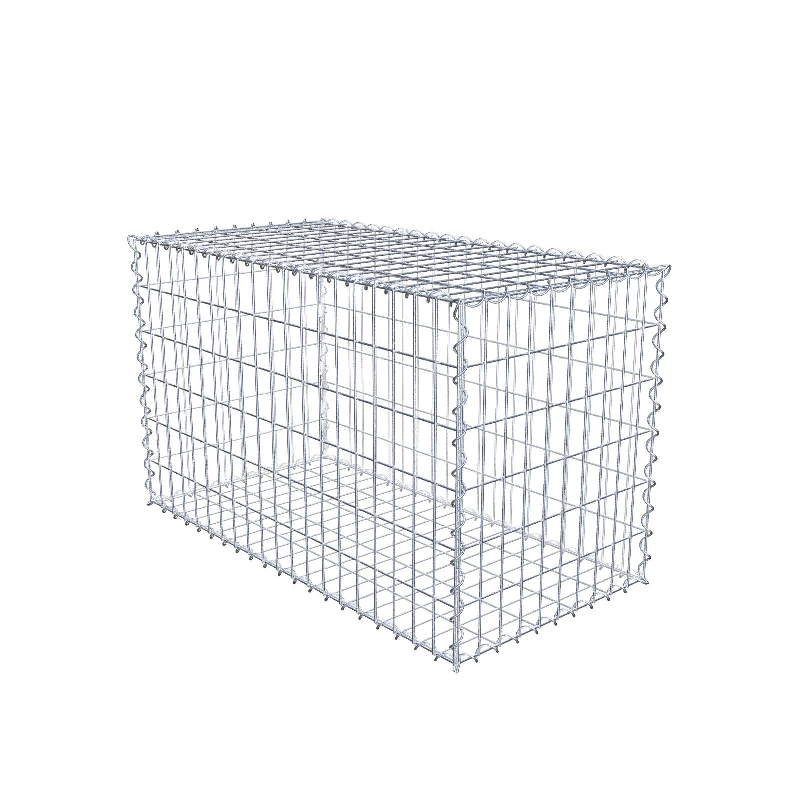 Schanskorf 100 cm x 60 cm x 50 cm (L x H x D), maaswijdte 5 cm x 10 cm, spiraalvormig