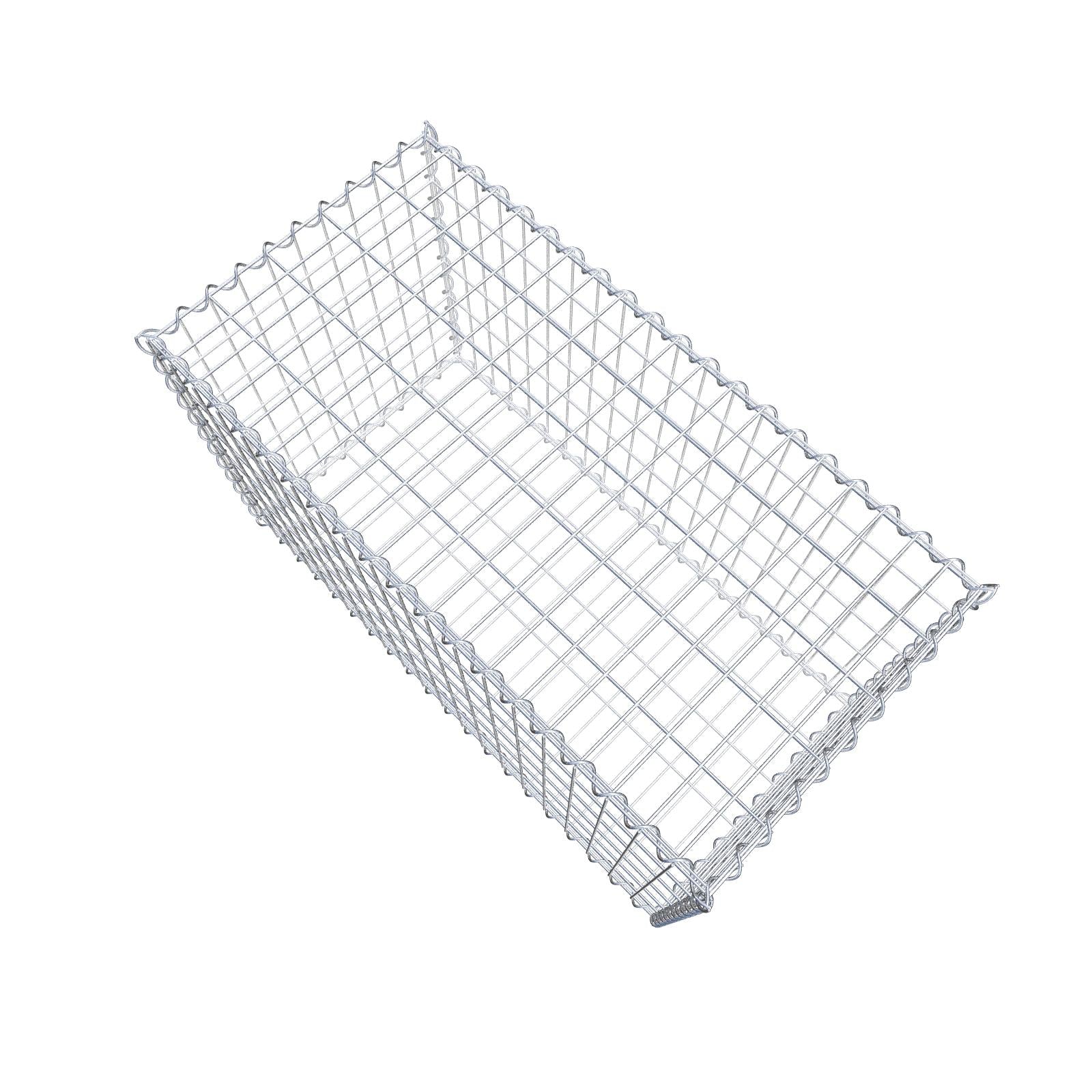 Schanskorf 100 cm x 60 cm x 50 cm (L x H x D), maaswijdte 5 cm x 10 cm, spiraalvormig