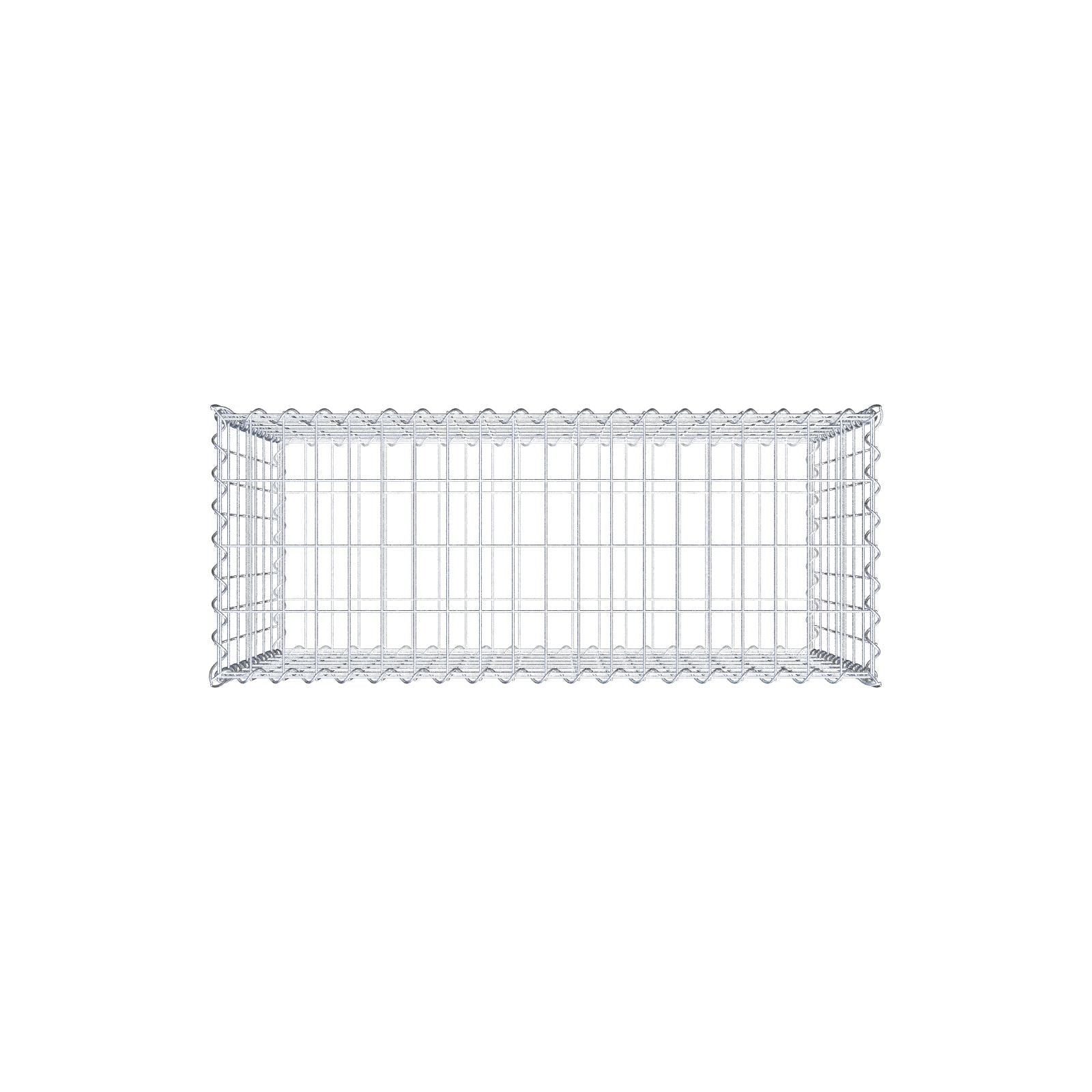Gabion 100 cm x 70 cm x 40 cm (L x H x D), maskestørrelse 5 cm x 10 cm, spiral