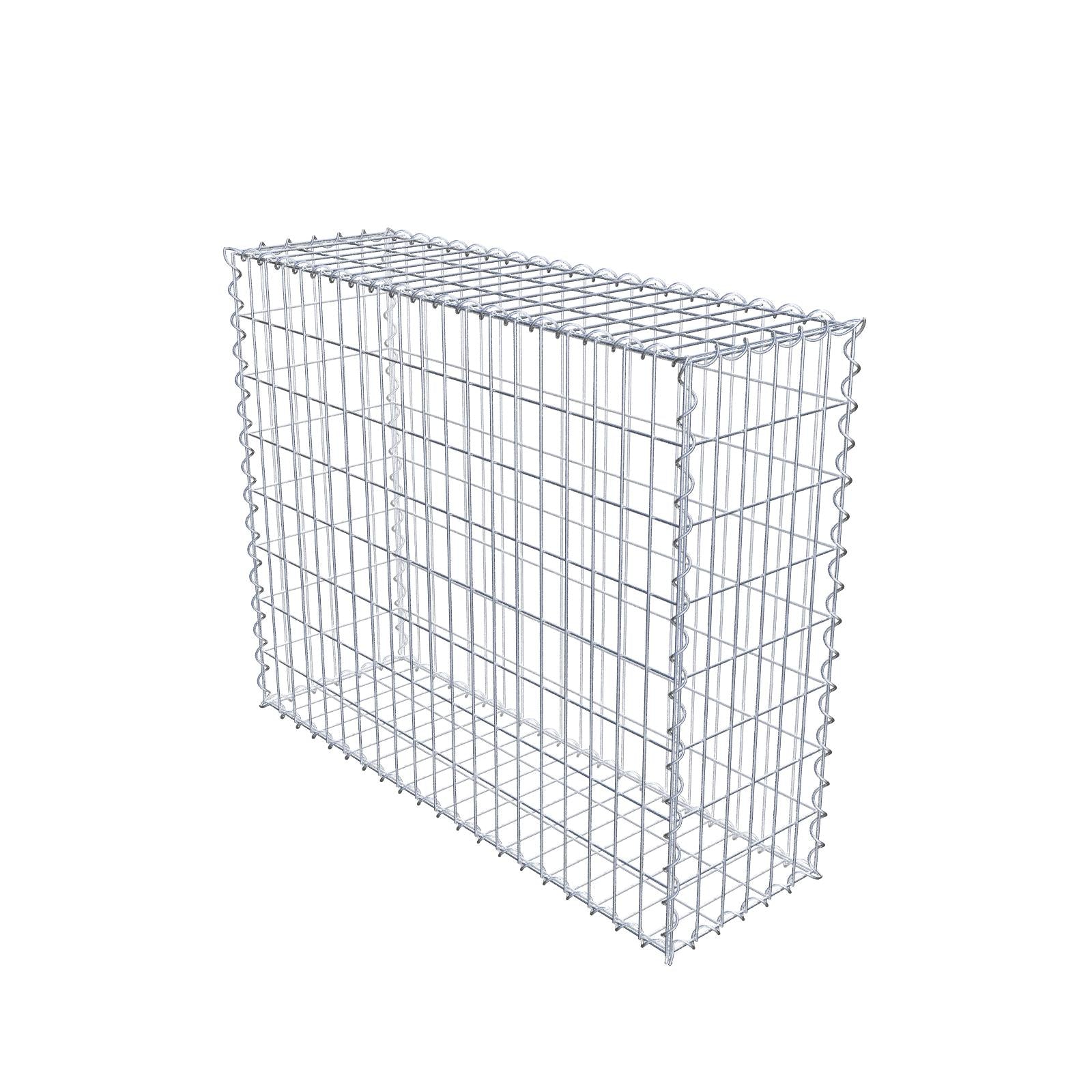 Gabion 100 cm x 80 cm x 30 cm (L x H x D), maskstorlek 5 cm x 10 cm, spiral