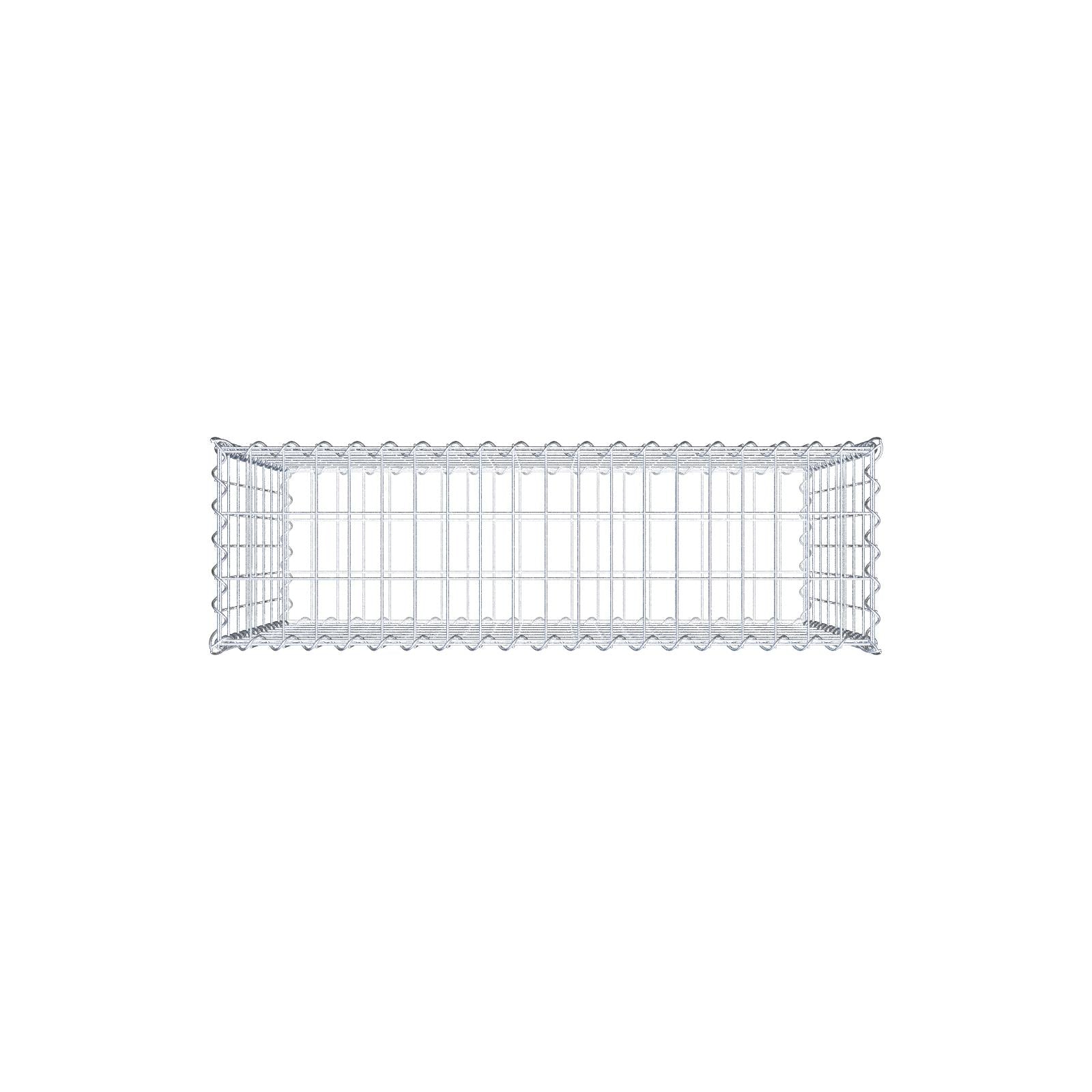 Gabion 100 cm x 80 cm x 30 cm (L x H x D), maskstorlek 5 cm x 10 cm, spiral