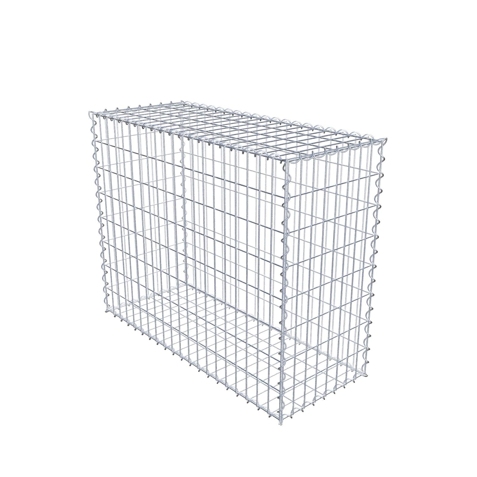 Gabião 100 cm x 80 cm x 40 cm (C x A x P), malhagem 5 cm x 10 cm, espiral