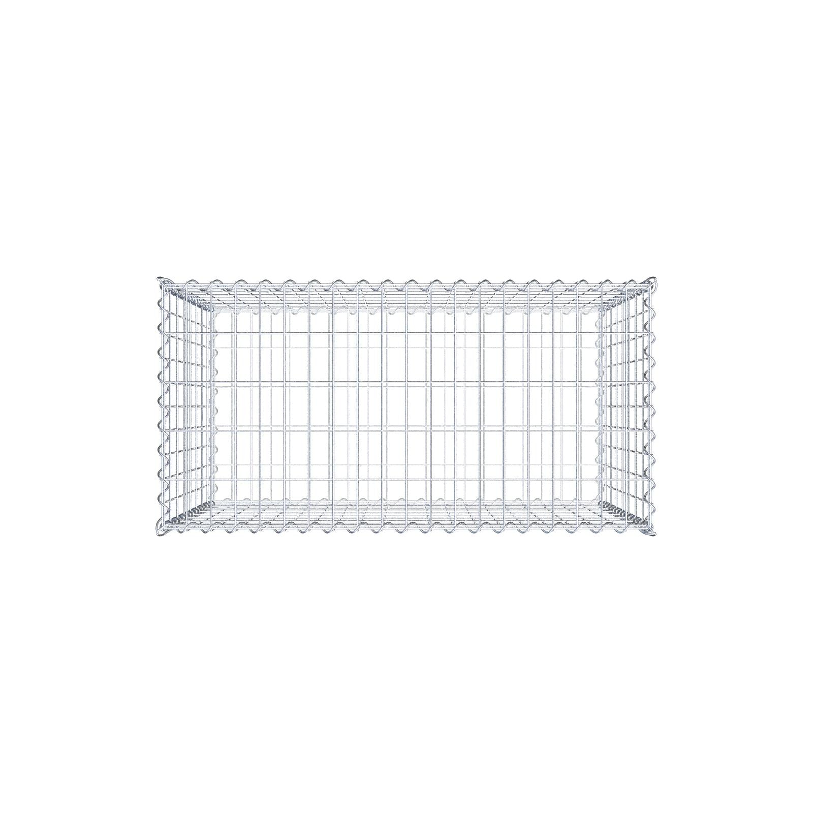 Gabion 100 cm x 80 cm x 50 cm (L x H x D), maskstorlek 5 cm x 10 cm, spiral