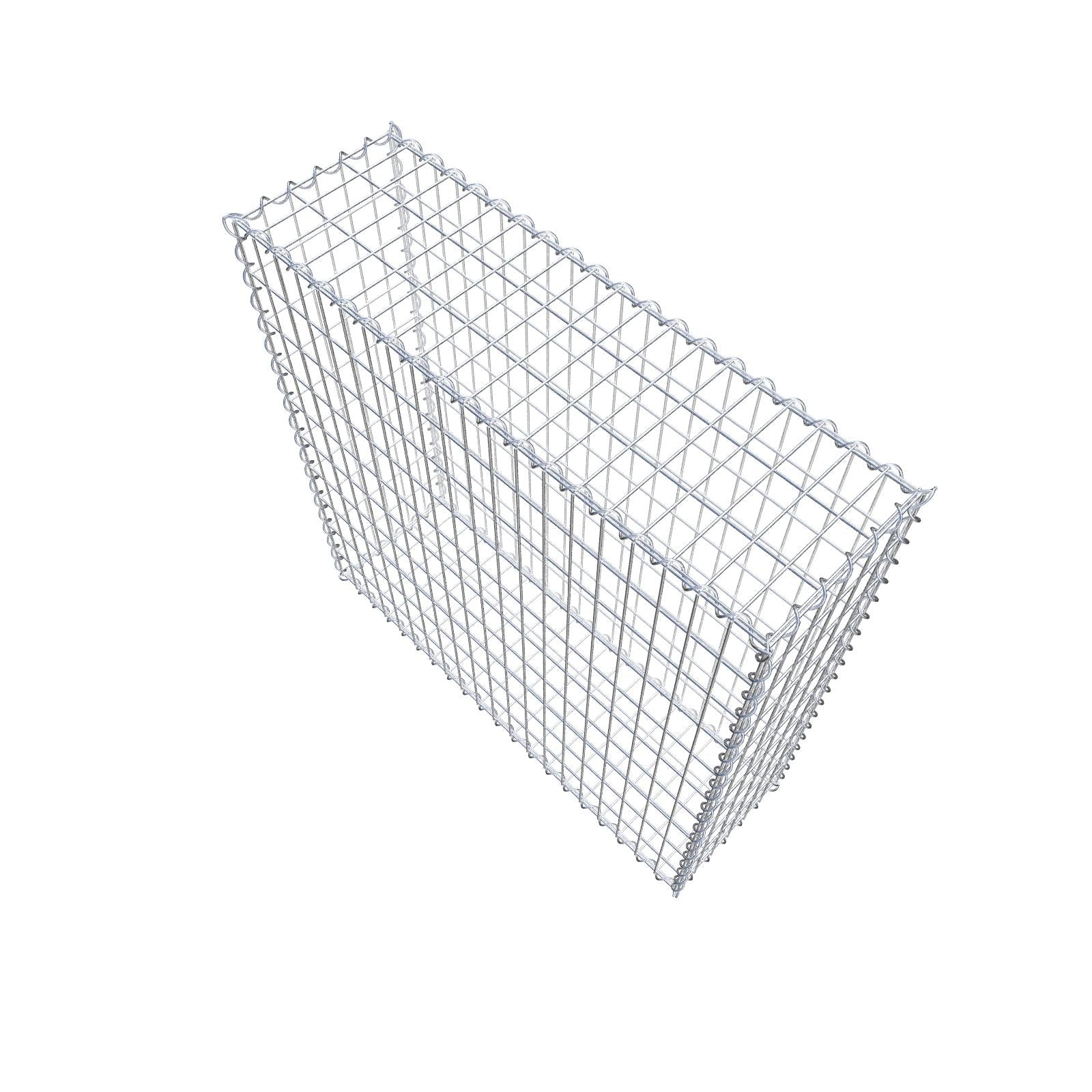 Gabion 100 cm x 100 cm x 30 cm (L x H x D), maskestørrelse 5 cm x 10 cm, spiral