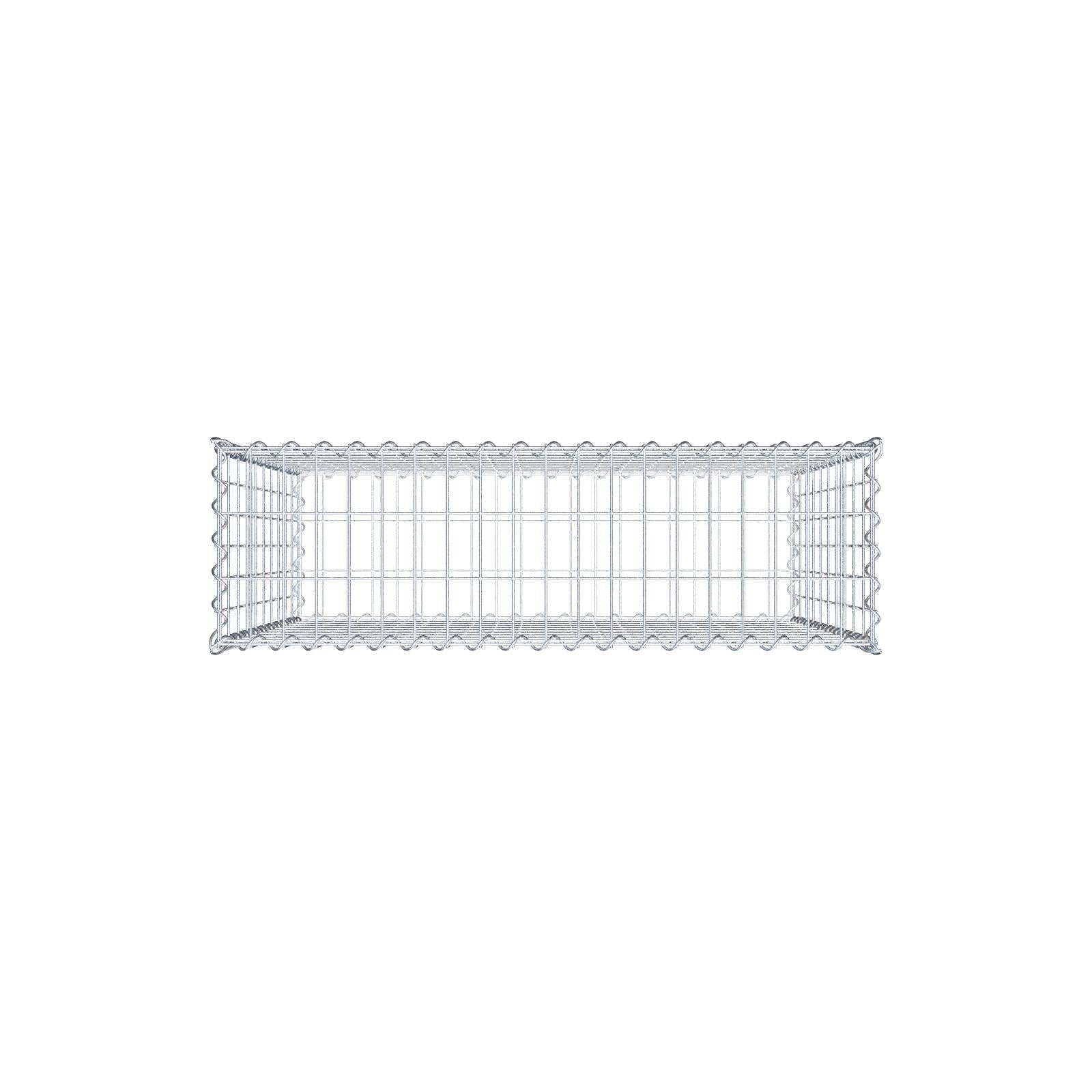 Gabion 100 cm x 100 cm x 30 cm (L x H x D), maskestørrelse 5 cm x 10 cm, spiral