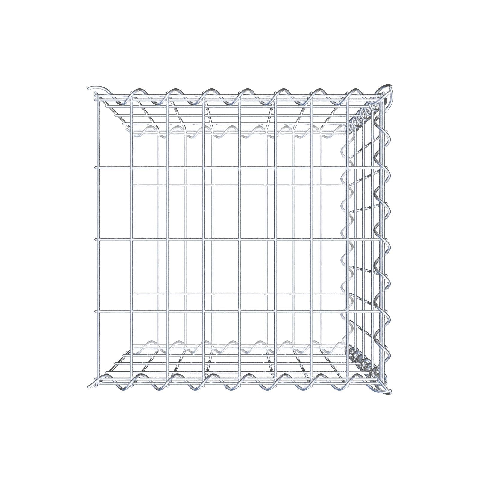 Opvokset gabion type 2 40 cm x 40 cm x 40 cm (L x H x D), maskestørrelse 5 cm x 10 cm, spiral