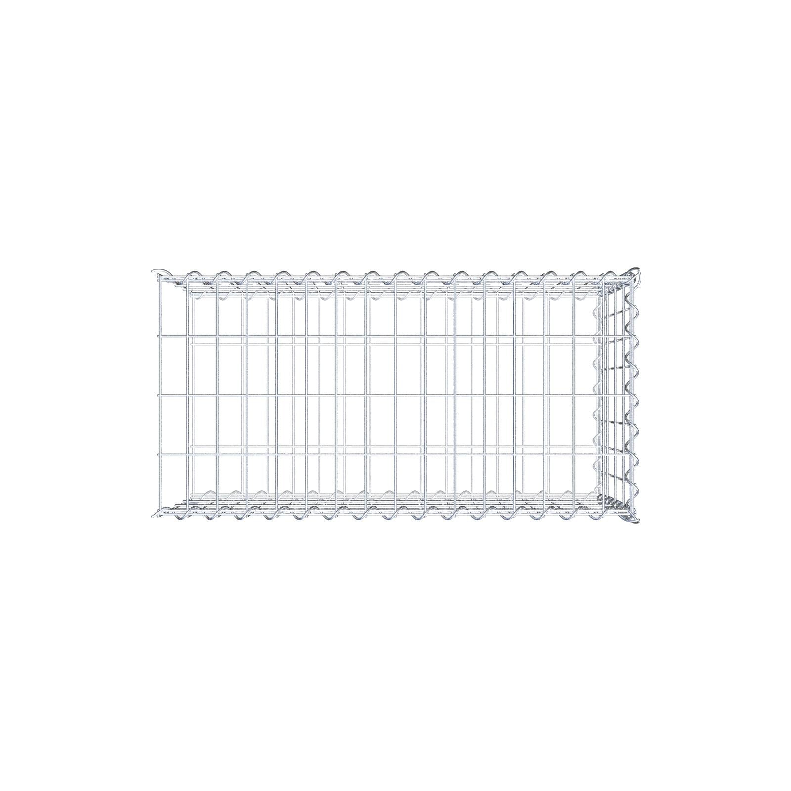 Anbaugabione Typ 2 80 cm x 40 cm x 40 cm (L x H x T), Maschenweite 5 cm x 10 cm, Spirale
