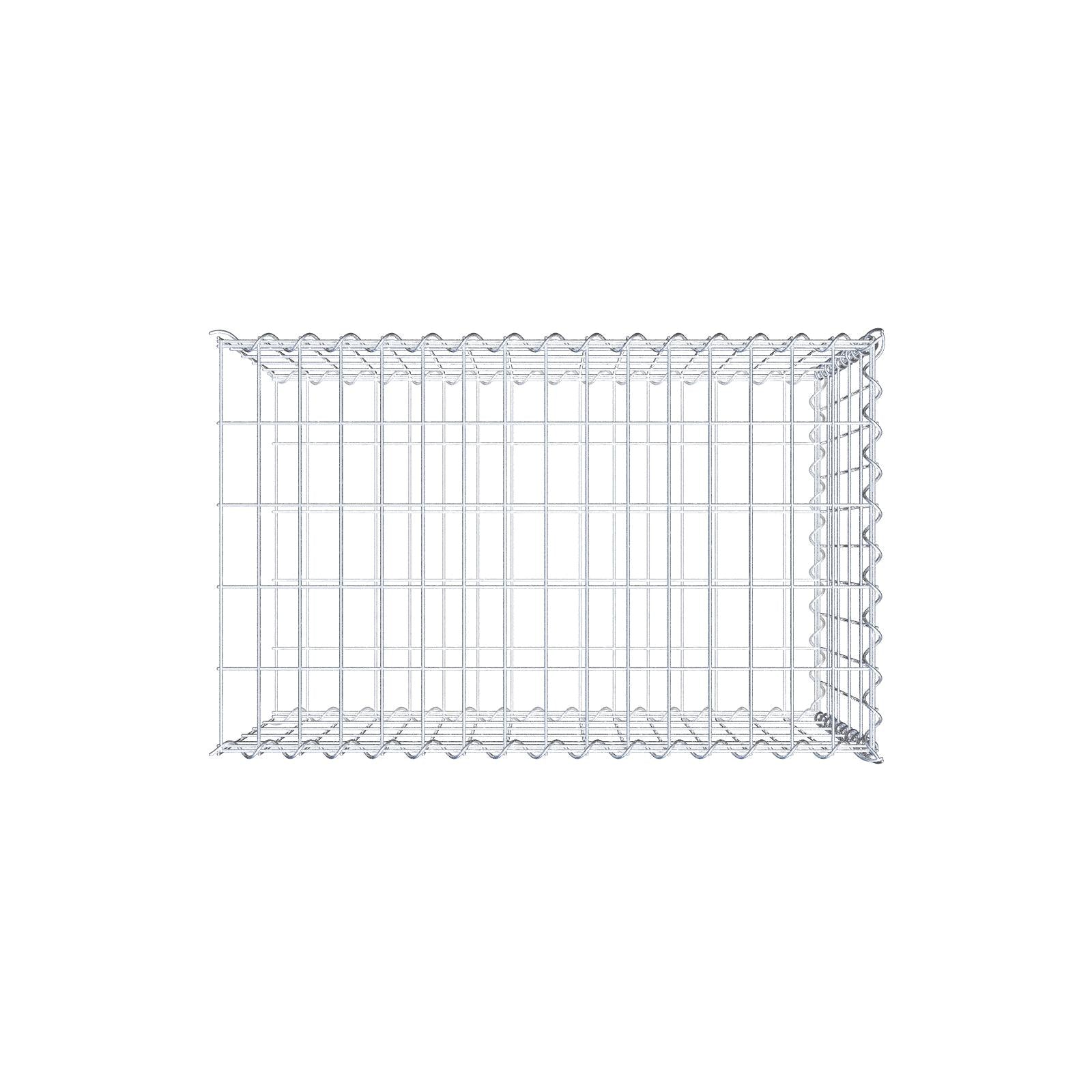 Tilläggsgabion typ 2 80 cm x 50 cm x 50 cm (L x H x D), maskstorlek 5 cm x 10 cm, spiral