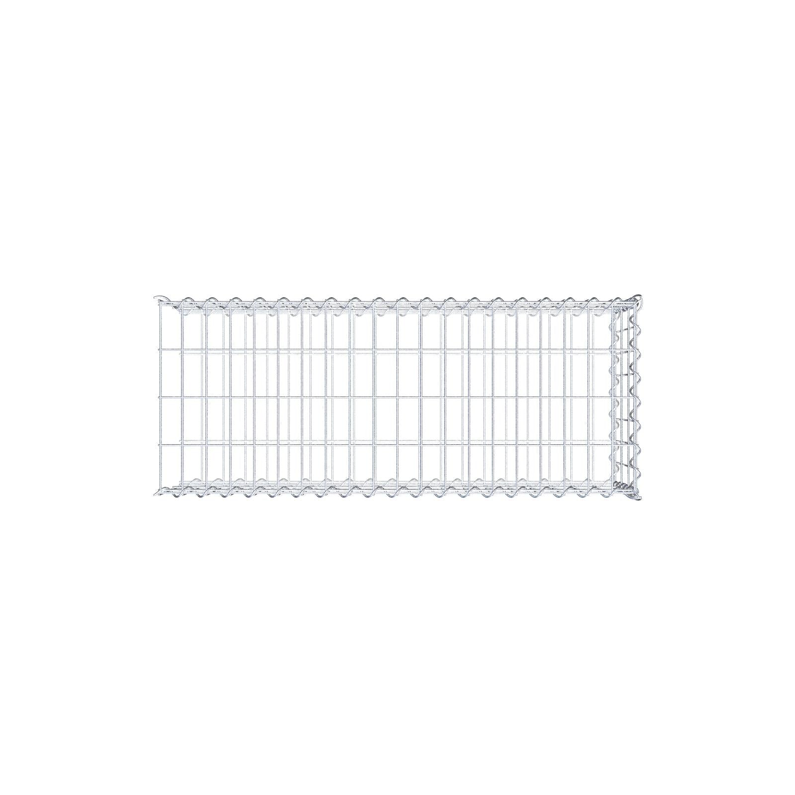 Gabbione aggiuntivo tipo 2 100 cm x 30 cm x 40 cm (L x A x P), maglia 5 cm x 10 cm, spirale