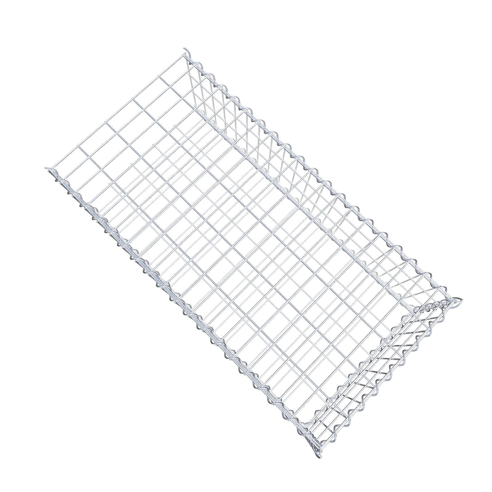 Aangegroeide schanskorf type 2 100 cm x 30 cm x 50 cm (L x H x D), maaswijdte 5 cm x 10 cm, spiraal