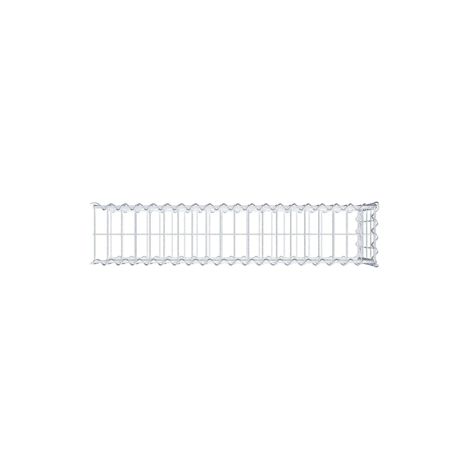 Påväxt gabion typ 2 100 cm x 40 cm x 20 cm (L x H x D), maskstorlek 5 cm x 10 cm, spiral