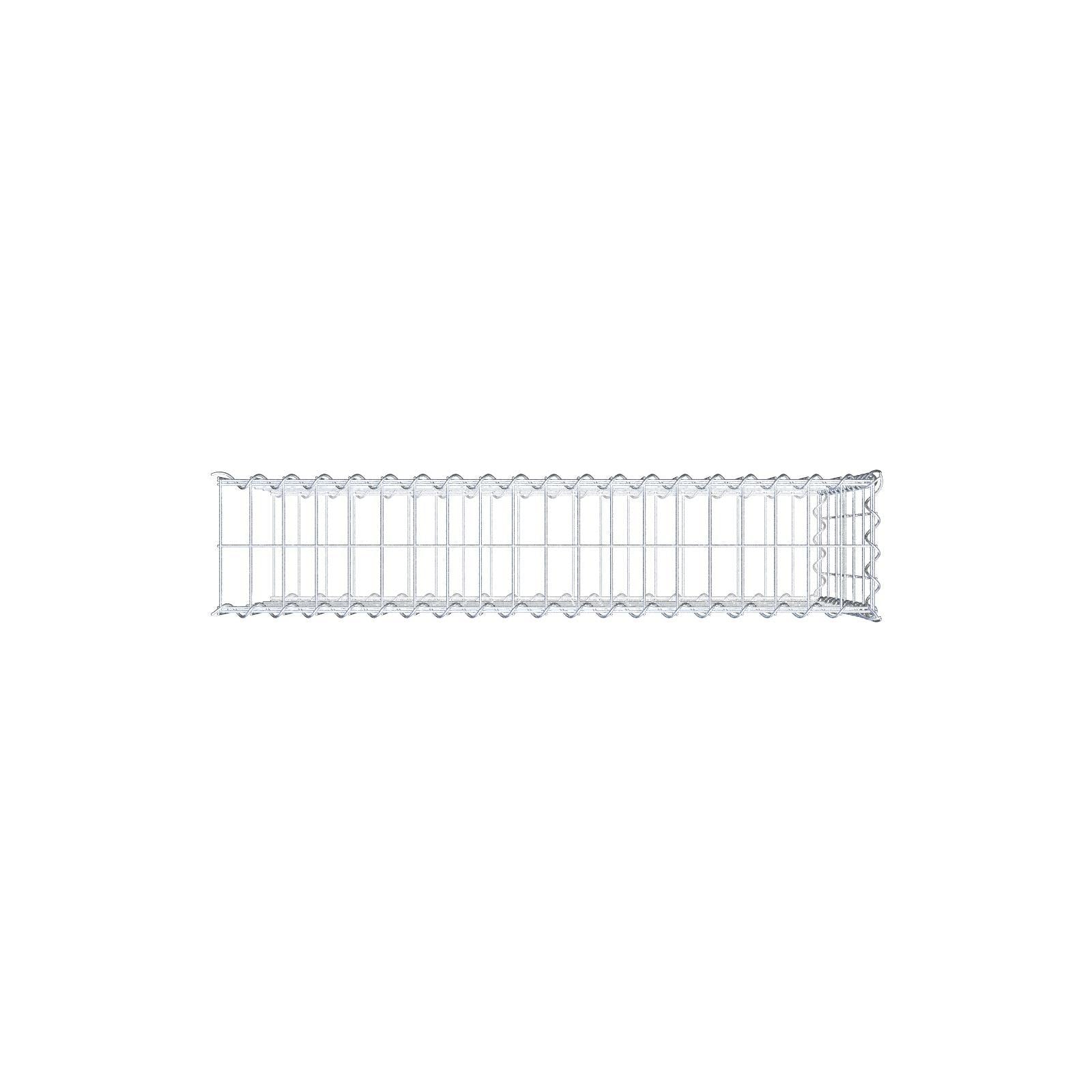 Grown-on gabion type 2 100 cm x 60 cm x 20 cm (L x H x D), mesh size 5 cm x 10 cm, spiral