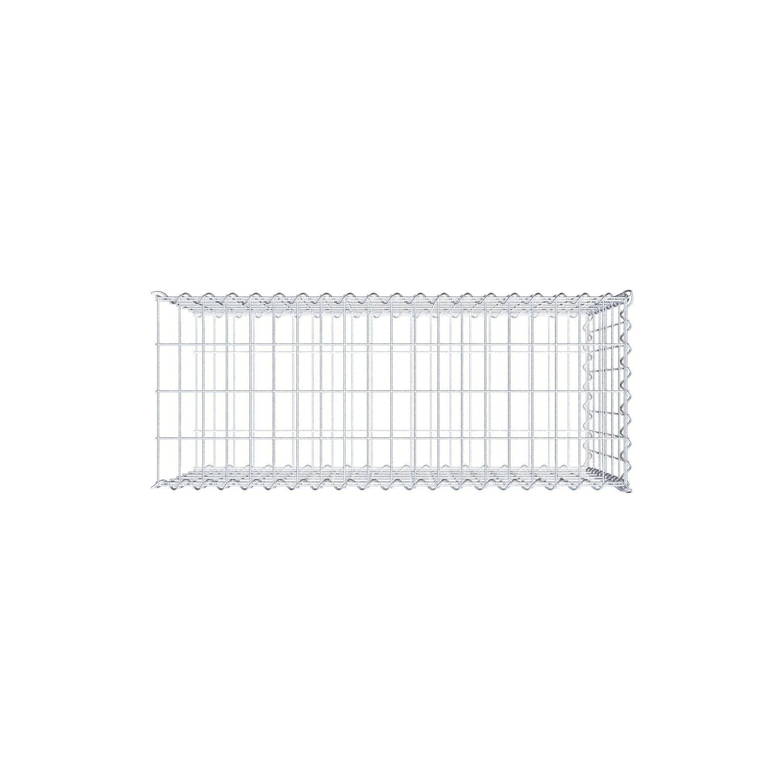 Gabião tipo 2 100 cm x 60 cm x 40 cm (C x A x P), malhagem 5 cm x 10 cm, espiral