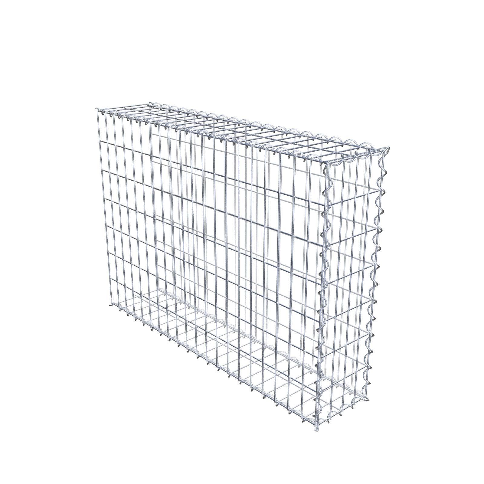 Opvokset gabion type 2 100 cm x 70 cm x 20 cm (L x H x D), maskestørrelse 5 cm x 10 cm, spiral