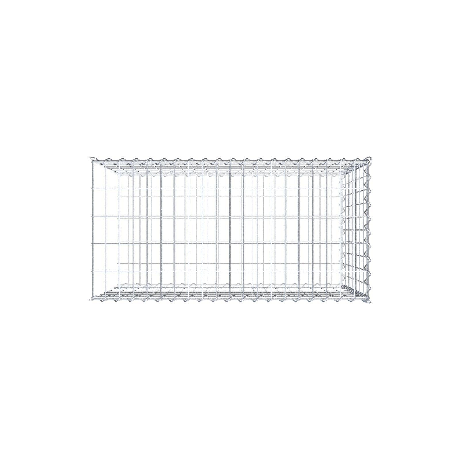 Gabião tipo 2 100 cm x 70 cm x 50 cm (C x A x P), malhagem 5 cm x 10 cm, espiral