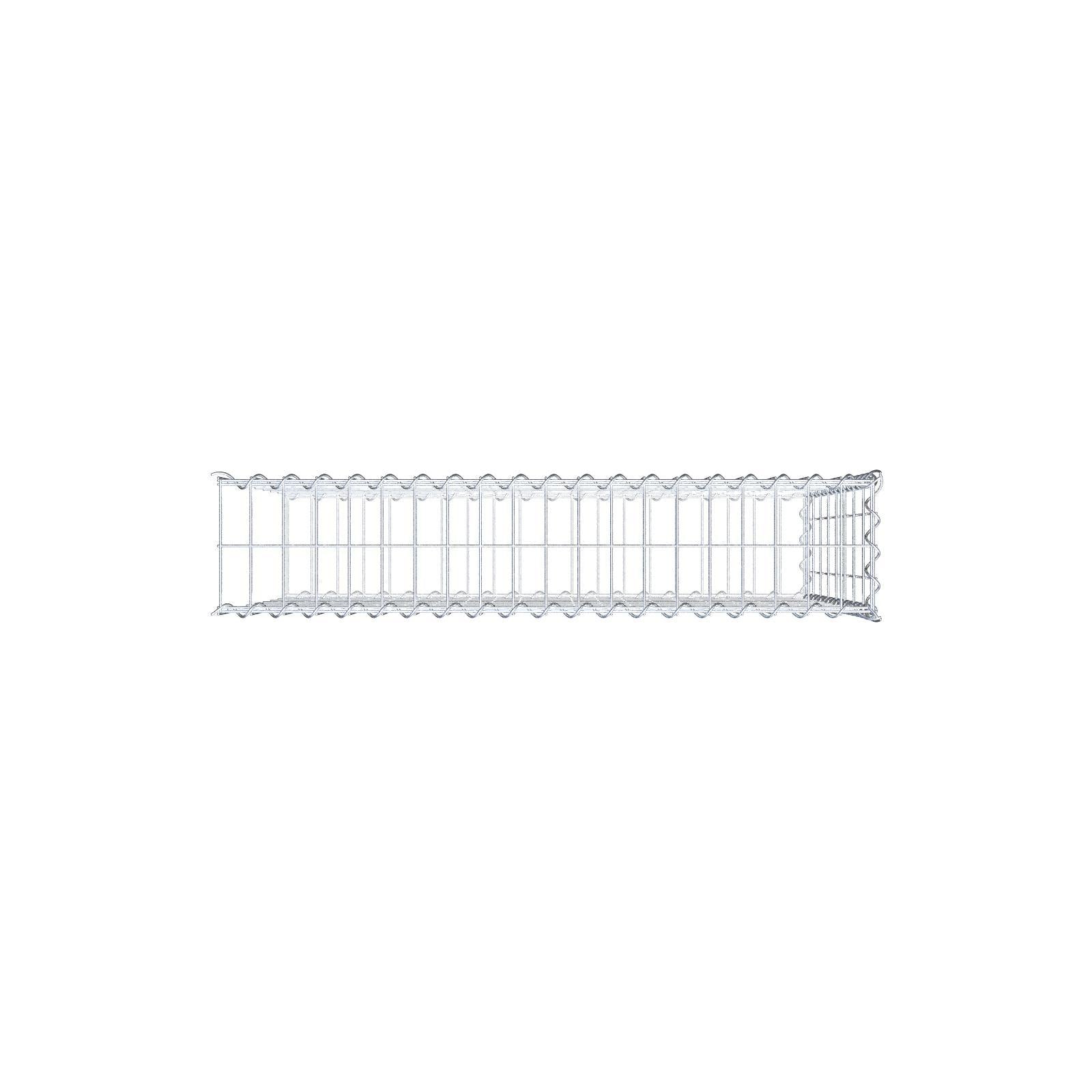 Gabbione aggiuntivo tipo 2 100 cm x 80 cm x 20 cm (L x A x P), dimensione maglia 5 cm x 10 cm, a spirale