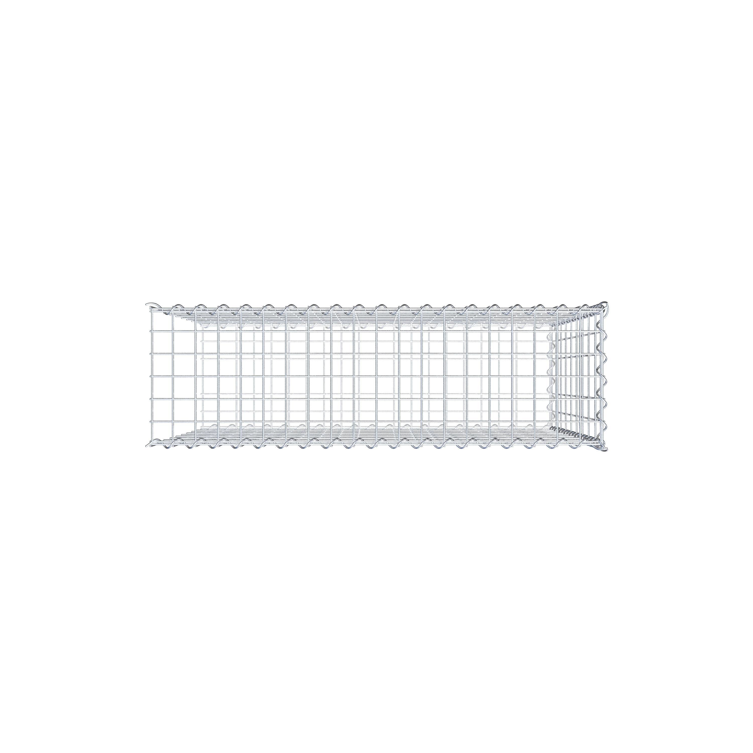 Anbaugabione Typ 2 100 cm x 90 cm x 30 cm (L x H x T), Maschenweite 5 cm x 10 cm, Spirale