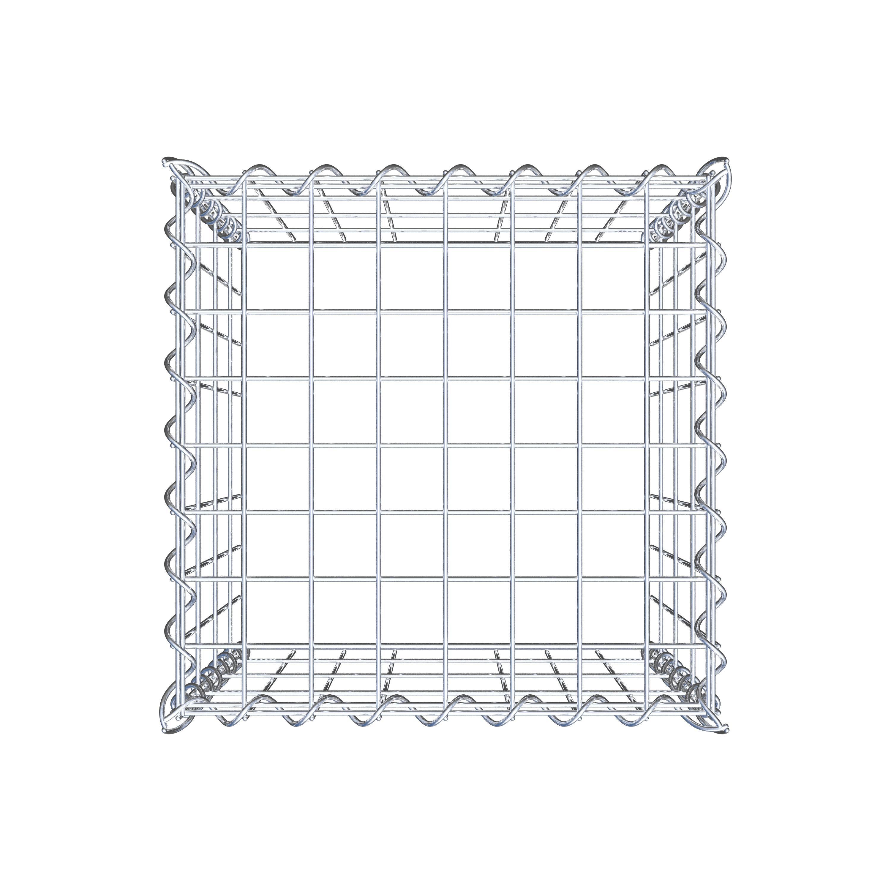 Gabbione aggiuntivo tipo 3 40 cm x 40 cm x 40 cm (L x H x P), dimensione maglia 5 cm x 10 cm, a spirale