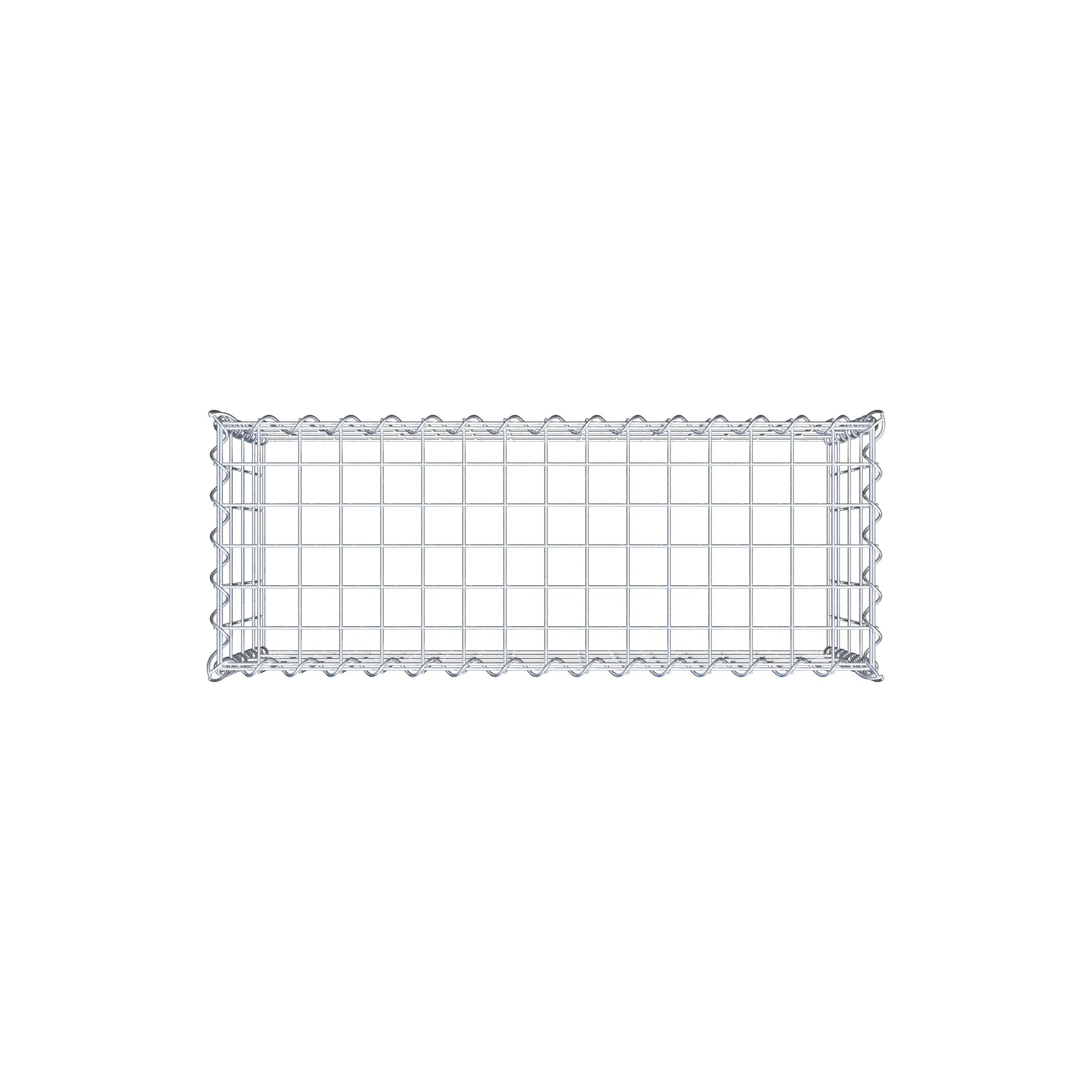 Gabião tipo 3 80 cm x 40 cm x 30 cm (C x A x P), malhagem 5 cm x 10 cm, espiral