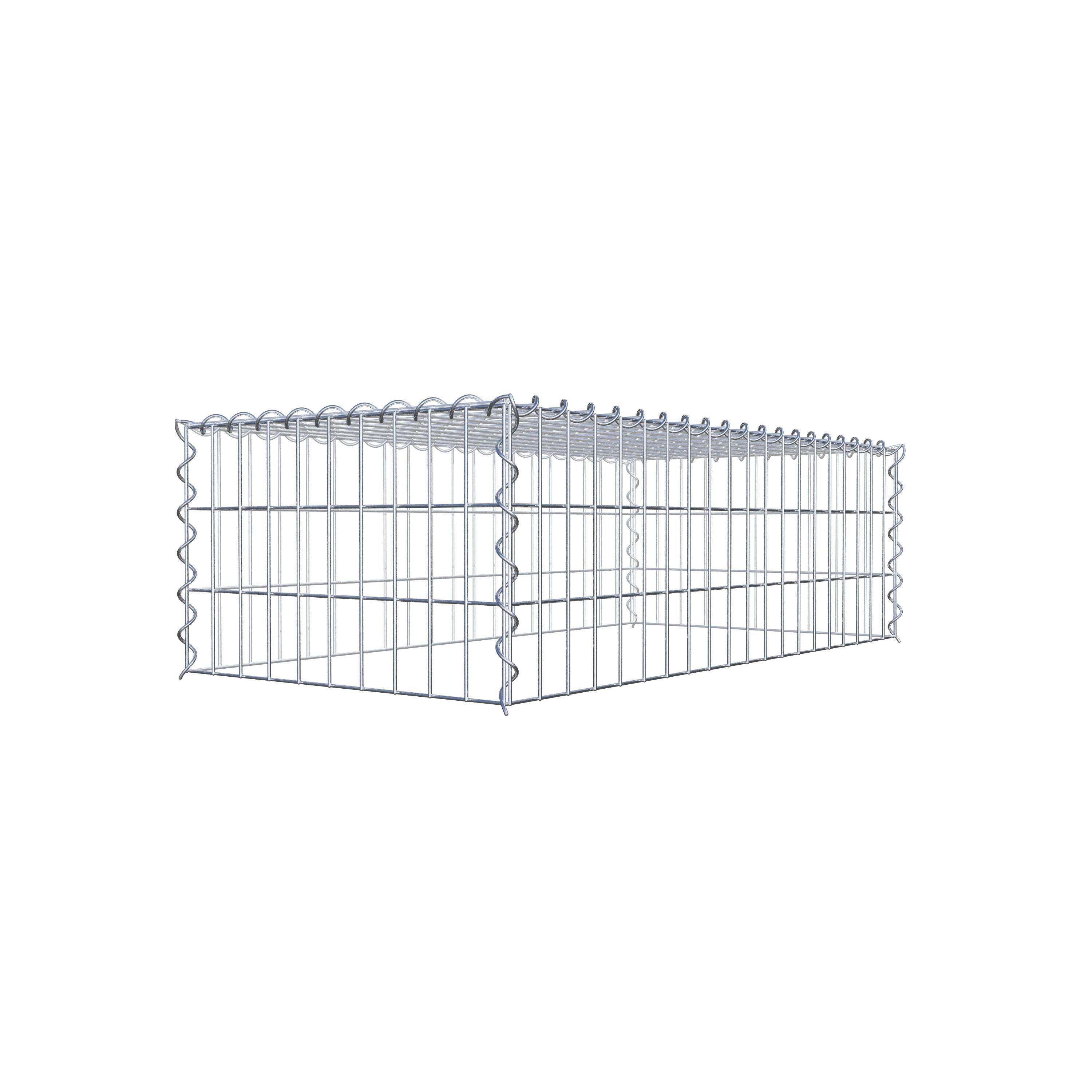 Gabbione aggiuntivo tipo 3 100 cm x 30 cm x 50 cm (L x H x P), dimensione maglia 5 cm x 10 cm, a spirale