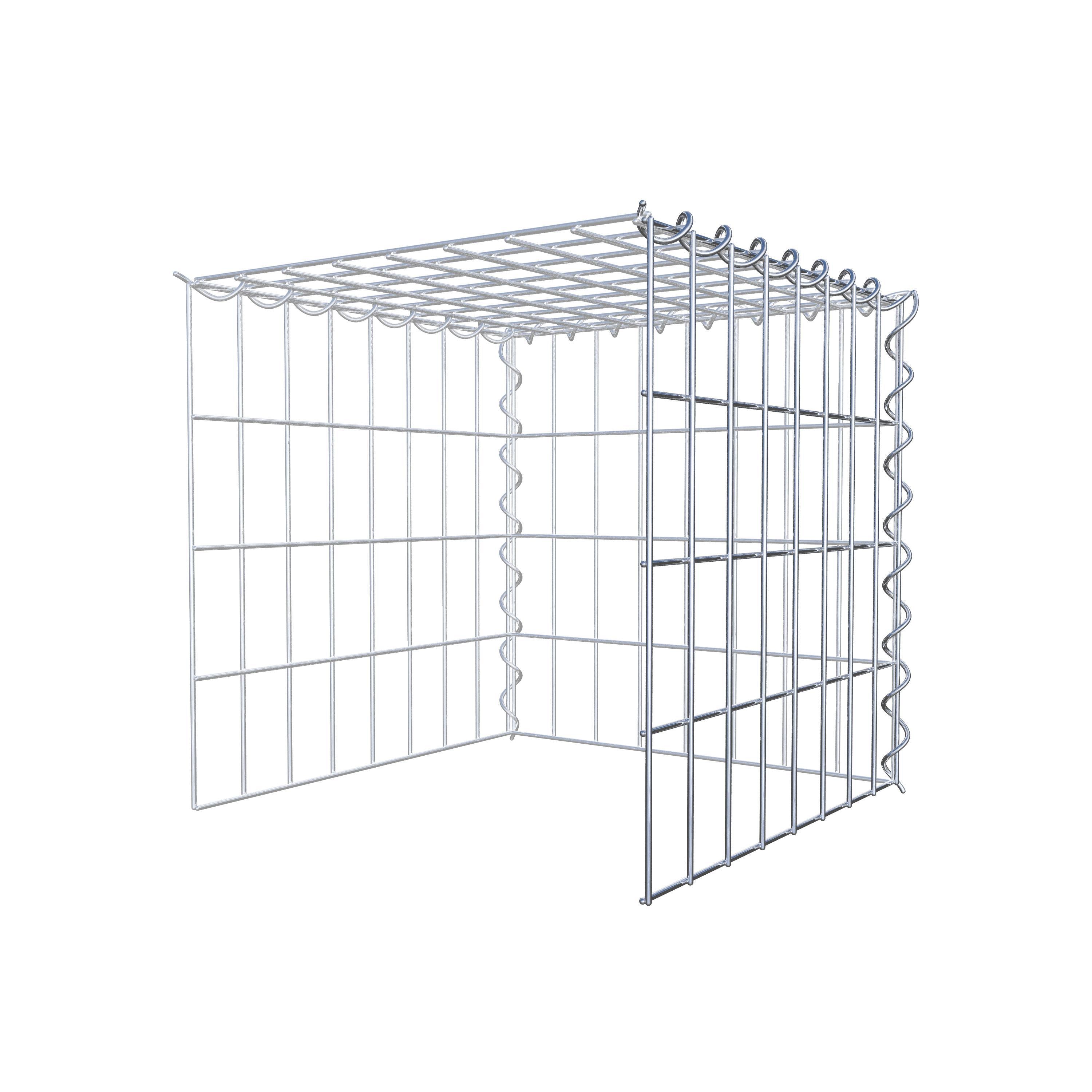 Add-on schanskorf type 4 40 cm x 40 cm x 40 cm (L x H x D), maaswijdte 5 cm x 10 cm, spiraalvormig