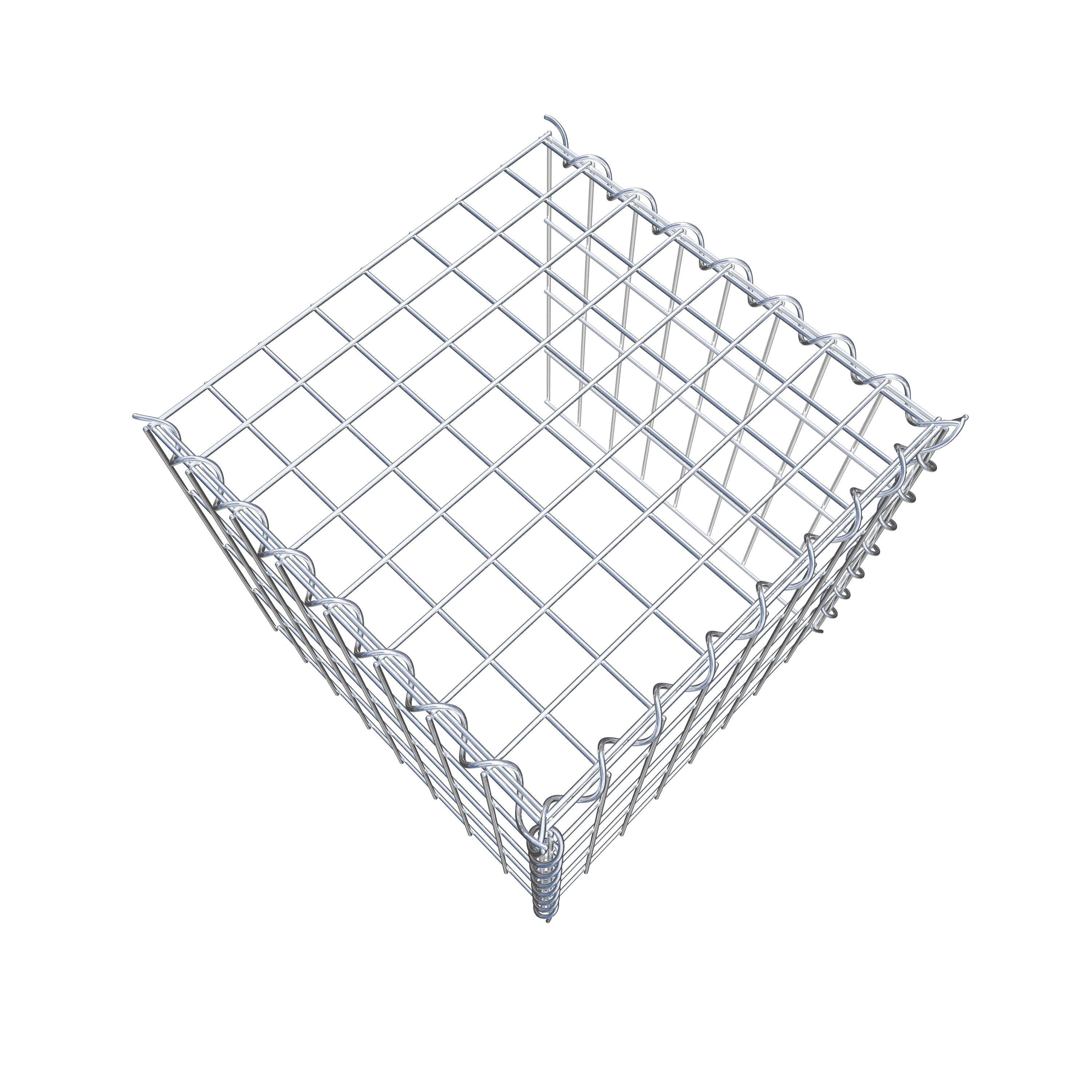 Add-on schanskorf type 4 40 cm x 40 cm x 40 cm (L x H x D), maaswijdte 5 cm x 10 cm, spiraalvormig