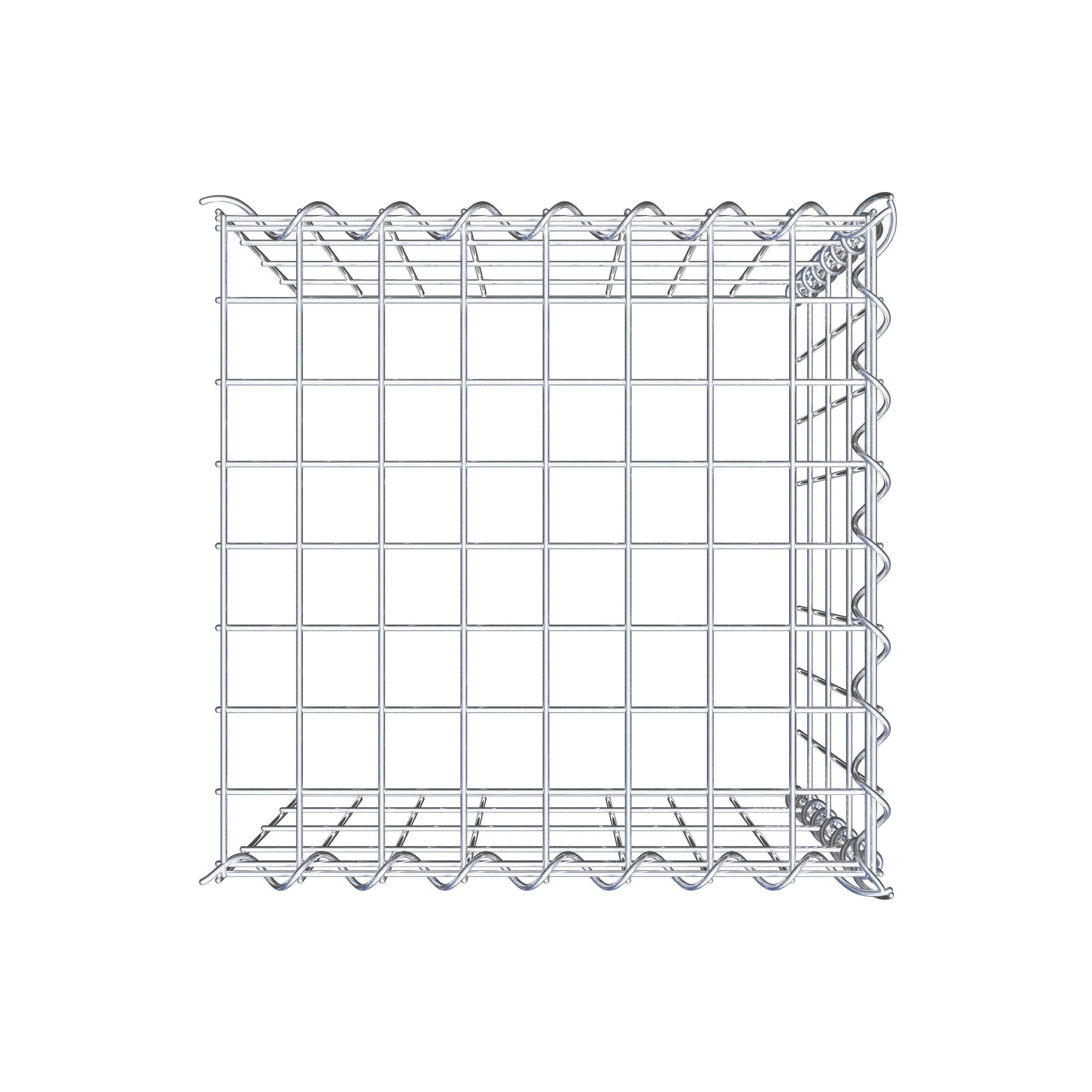 Add-on schanskorf type 4 40 cm x 40 cm x 40 cm (L x H x D), maaswijdte 5 cm x 10 cm, spiraalvormig