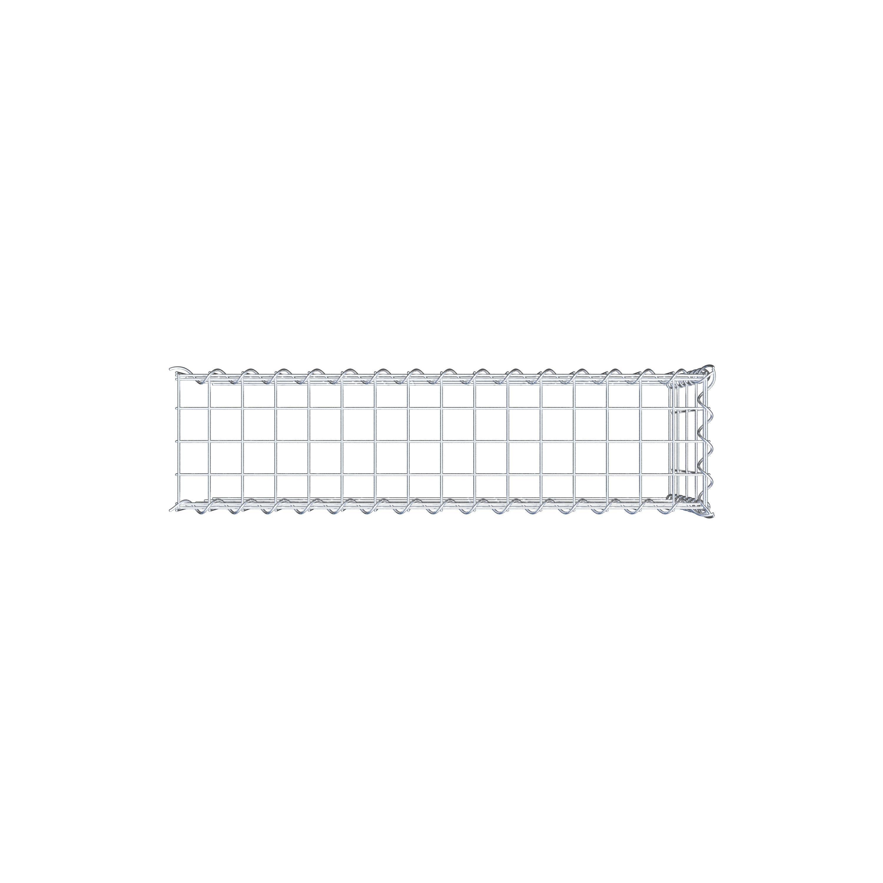 Mounted gabion type 4 80 cm x 40 cm x 20 cm (L x H x D), mesh size 5 cm x 10 cm, spiral