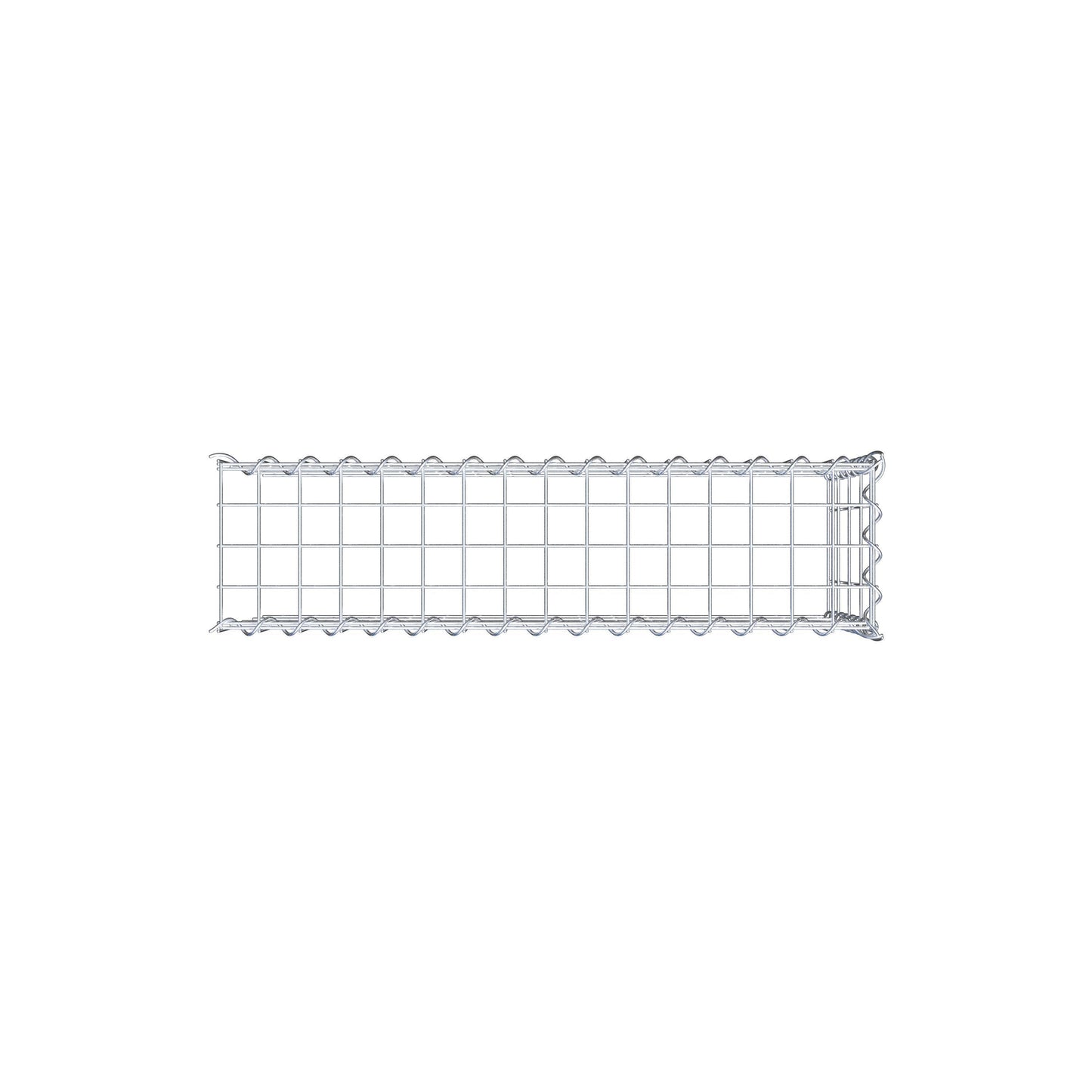 Mounted gabion type 4 80 cm x 40 cm x 20 cm (L x H x D), mesh size 5 cm x 10 cm, spiral