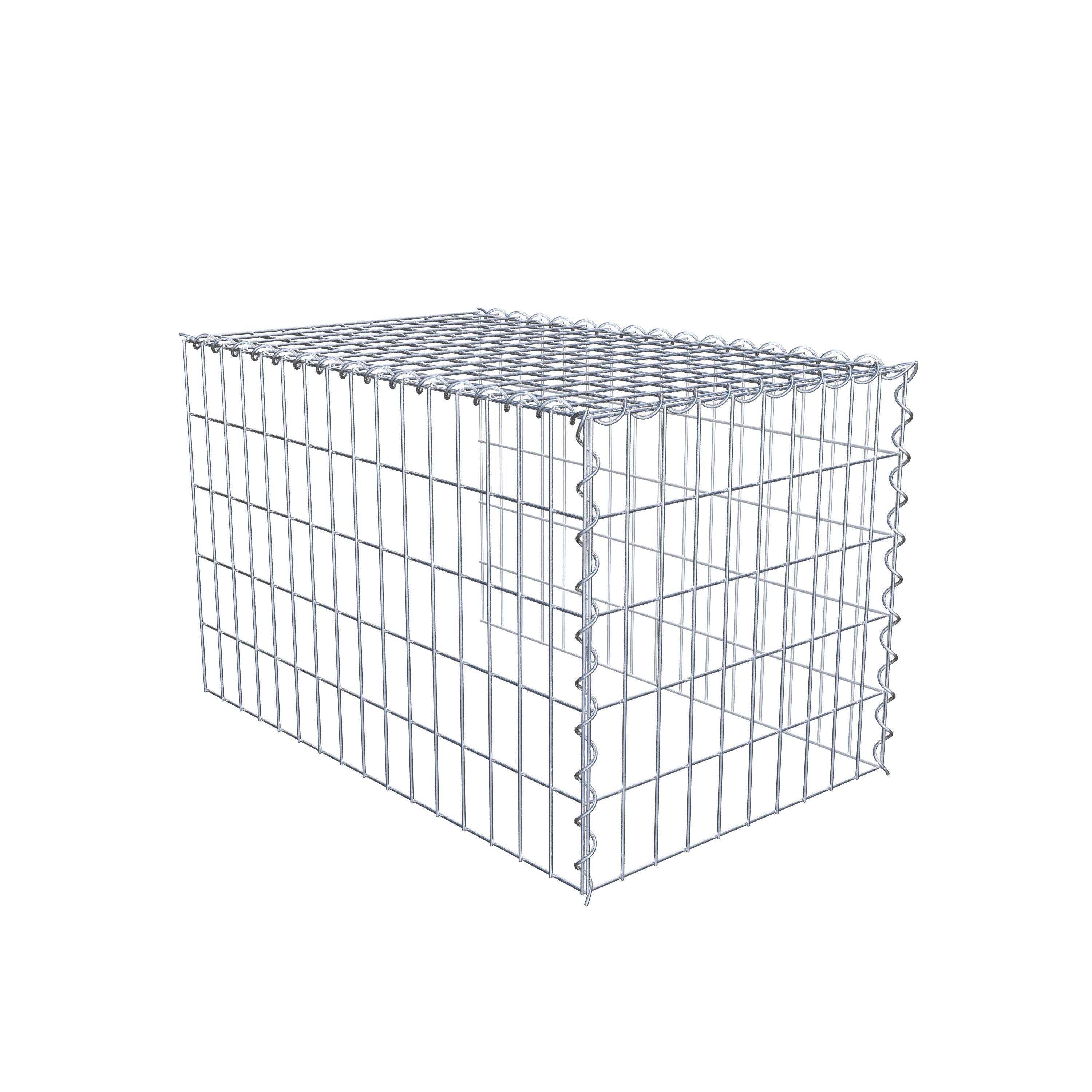 Gabbione aggiuntivo tipo 4 80 cm x 50 cm x 50 cm (L x H x P), dimensione maglia 5 cm x 10 cm, a spirale