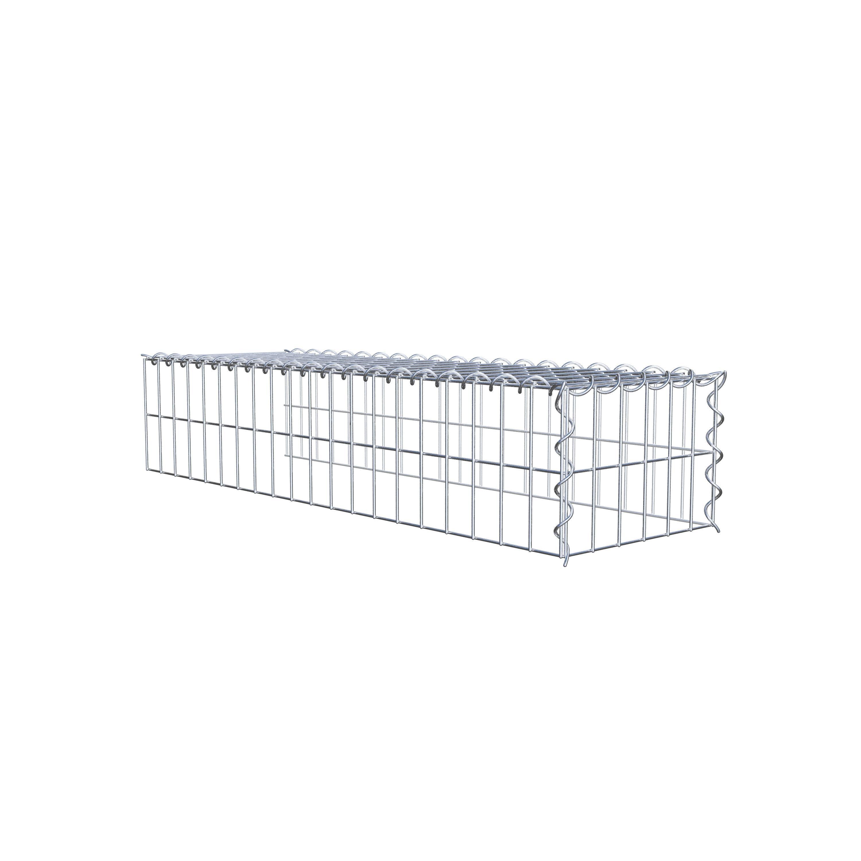 Gabião tipo 4 100 cm x 20 cm x 30 cm (C x A x P), malhagem 5 cm x 10 cm, espiral