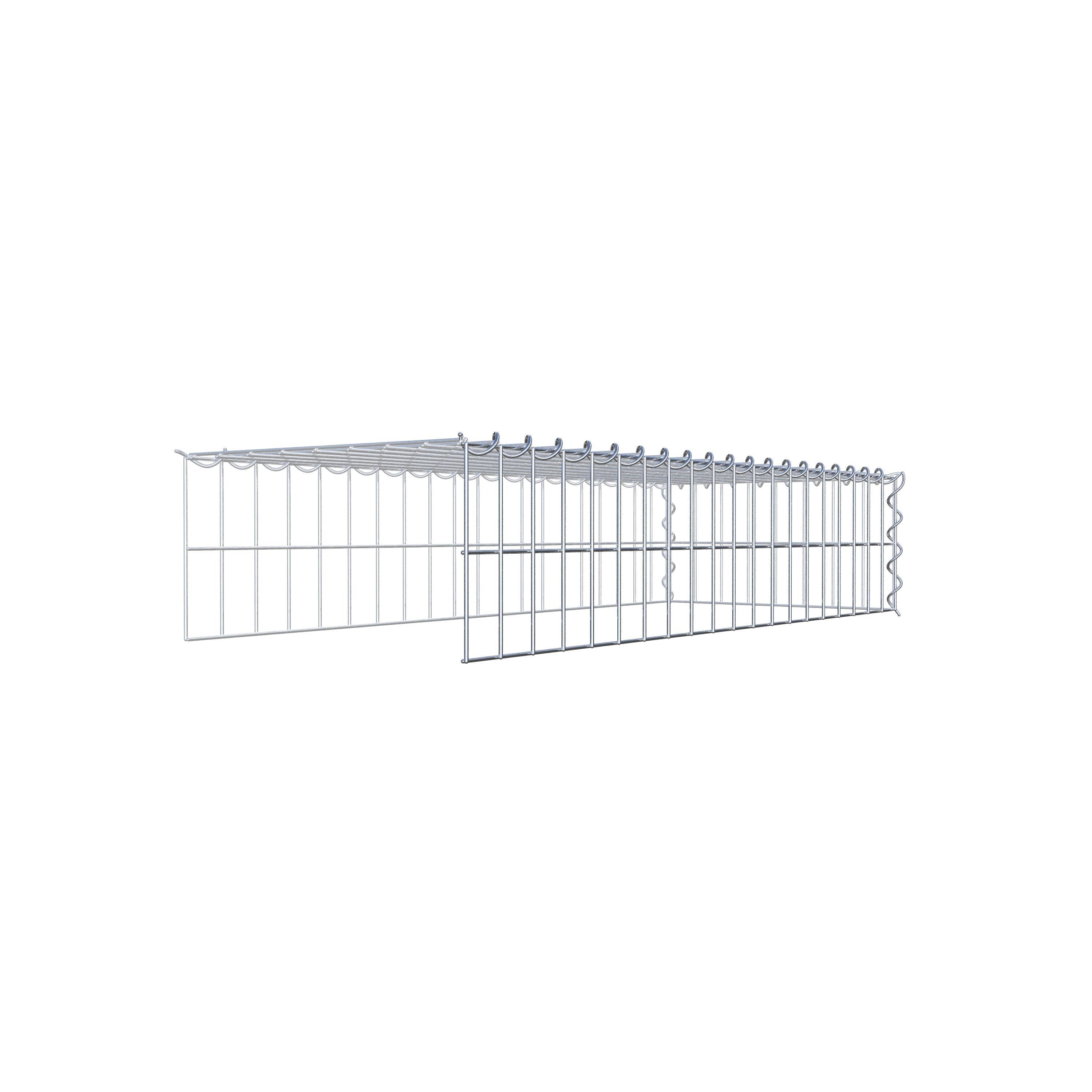 Gabião tipo 4 100 cm x 20 cm x 40 cm (C x A x P), malhagem 5 cm x 10 cm, espiral