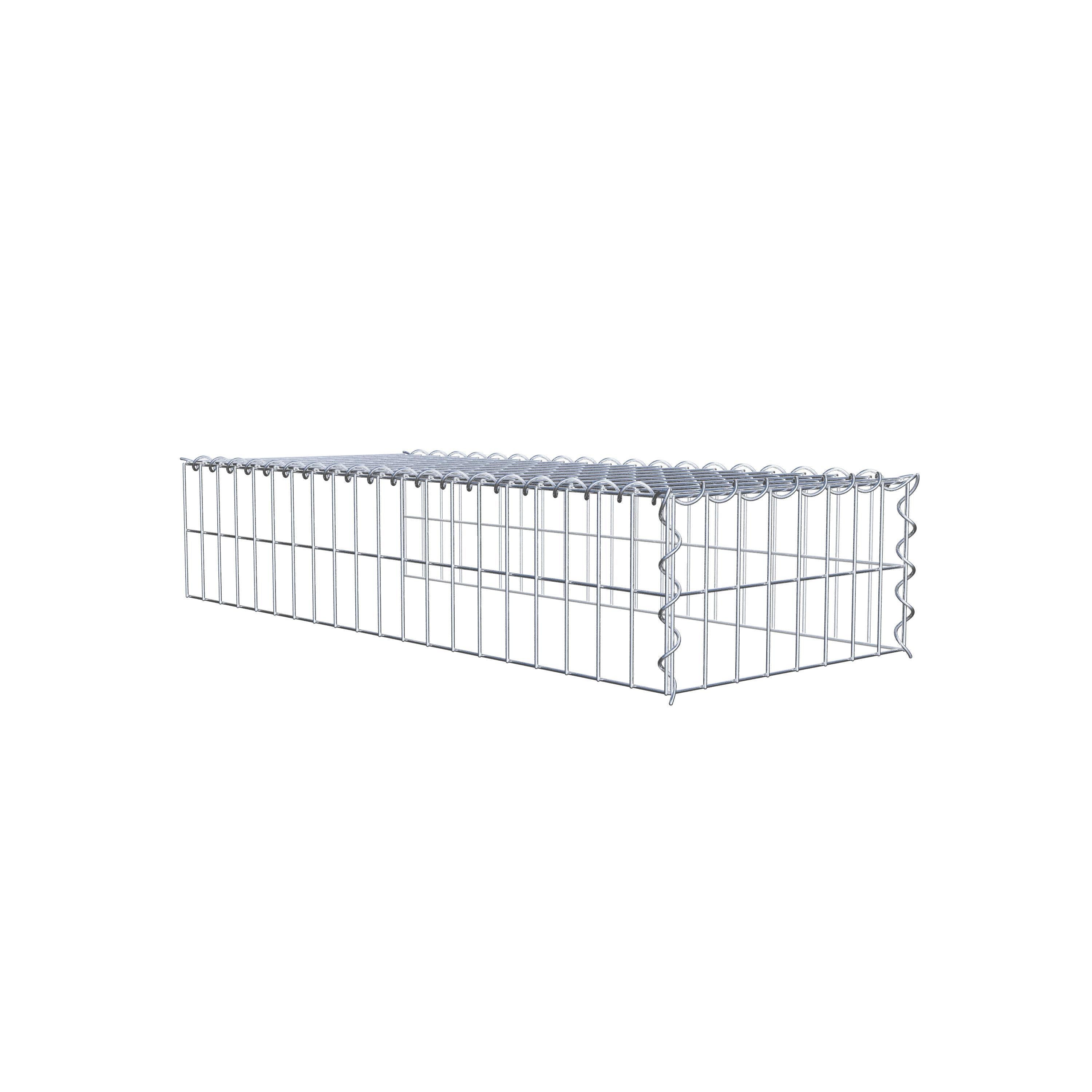 Gabião tipo 4 100 cm x 20 cm x 40 cm (C x A x P), malhagem 5 cm x 10 cm, espiral
