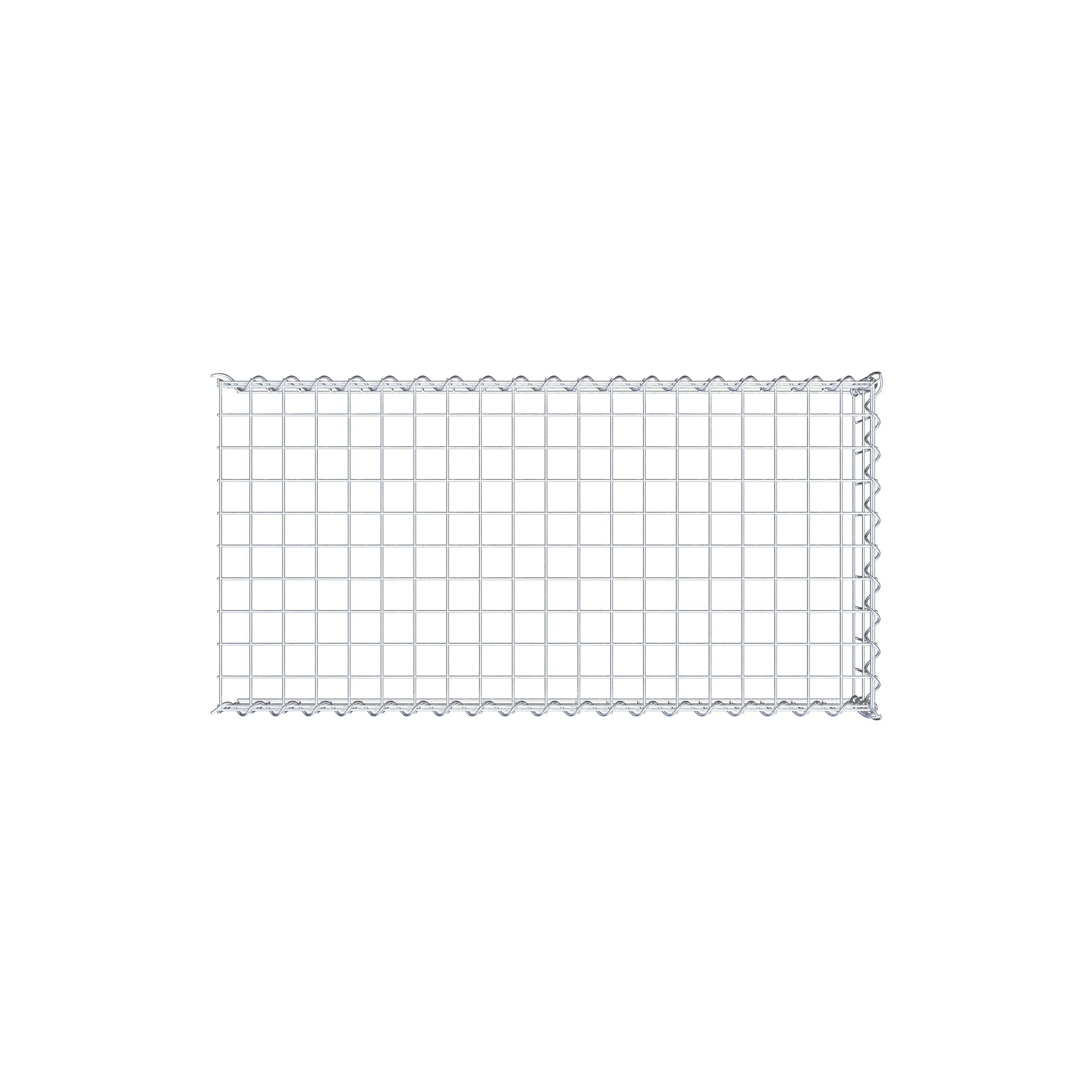 Gabbione aggiuntivo tipo 4 100 cm x 20 cm x 50 cm (L x H x P), dimensione maglia 5 cm x 10 cm, a spirale