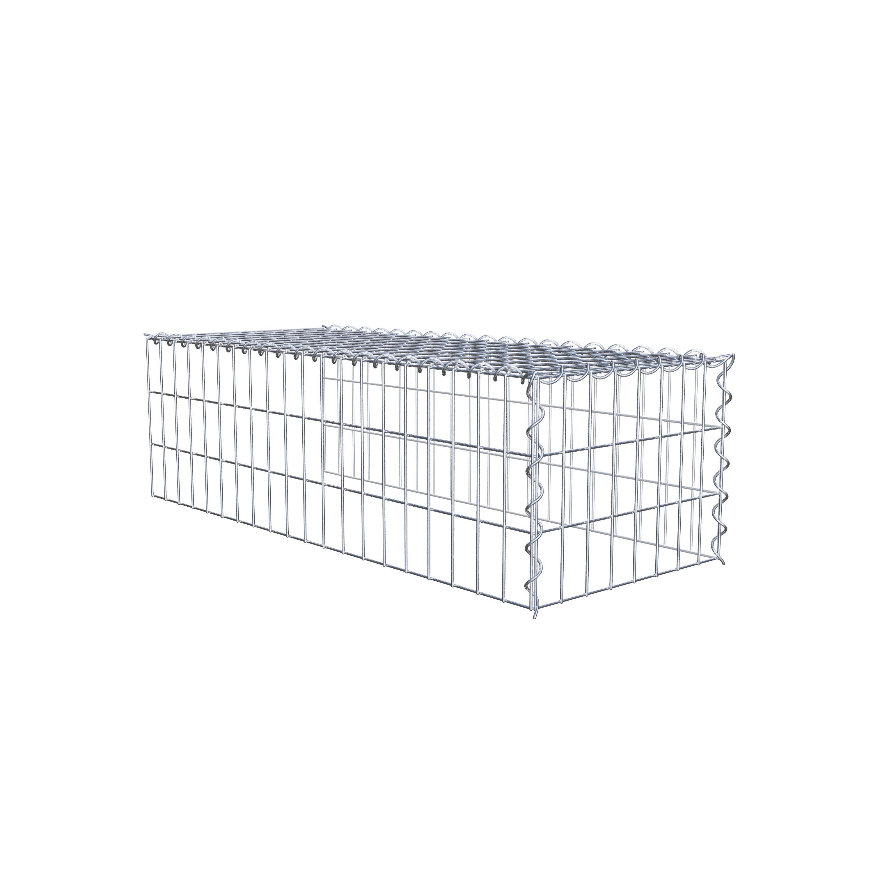 Gabbione aggiuntivo tipo 4 100 cm x 30 cm x 40 cm (L x H x P), maglia 5 cm x 10 cm, spirale