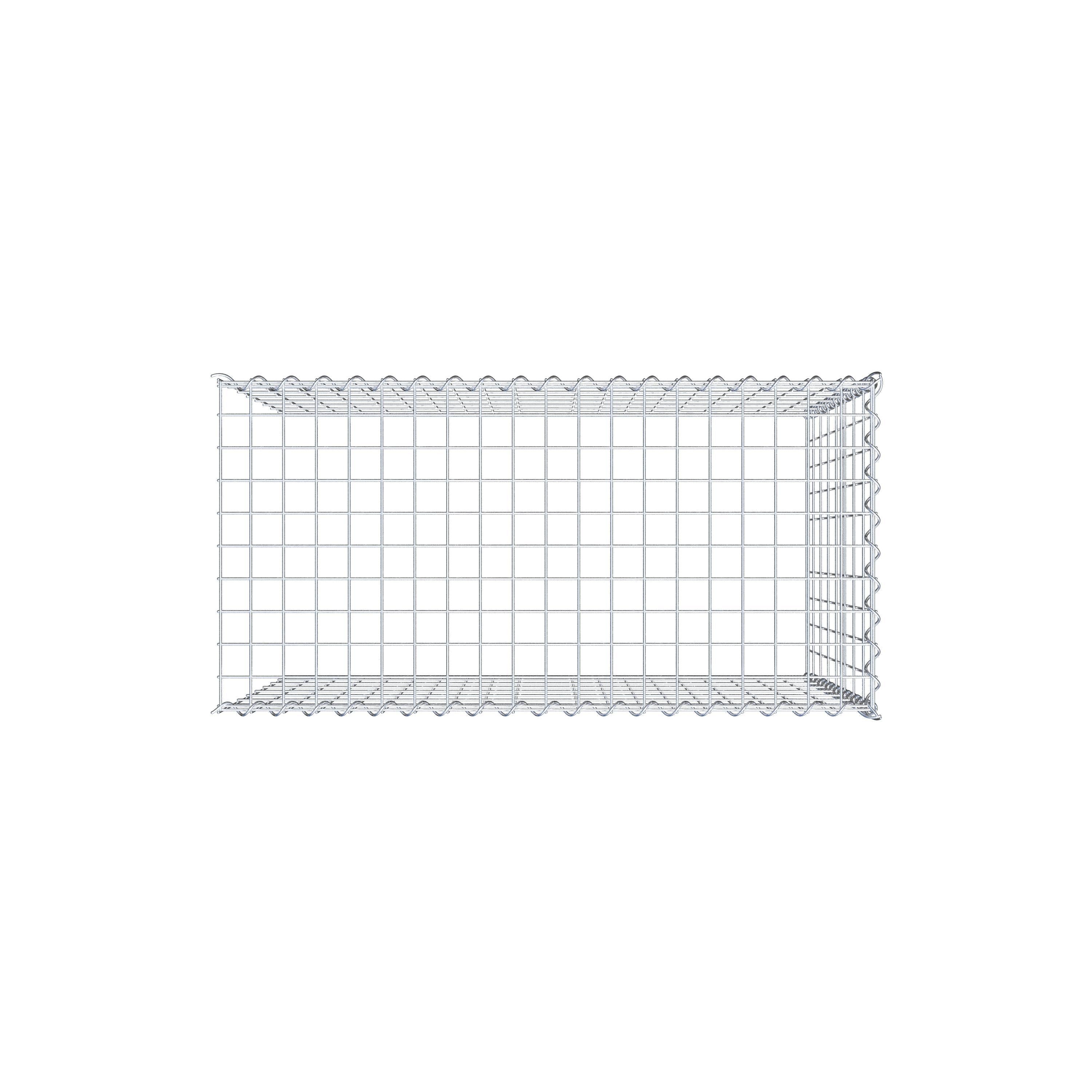 Anbaugabione Typ 4 100 cm x 80 cm x 50 cm (L x H x T), Maschenweite 5 cm x 10 cm, Spirale