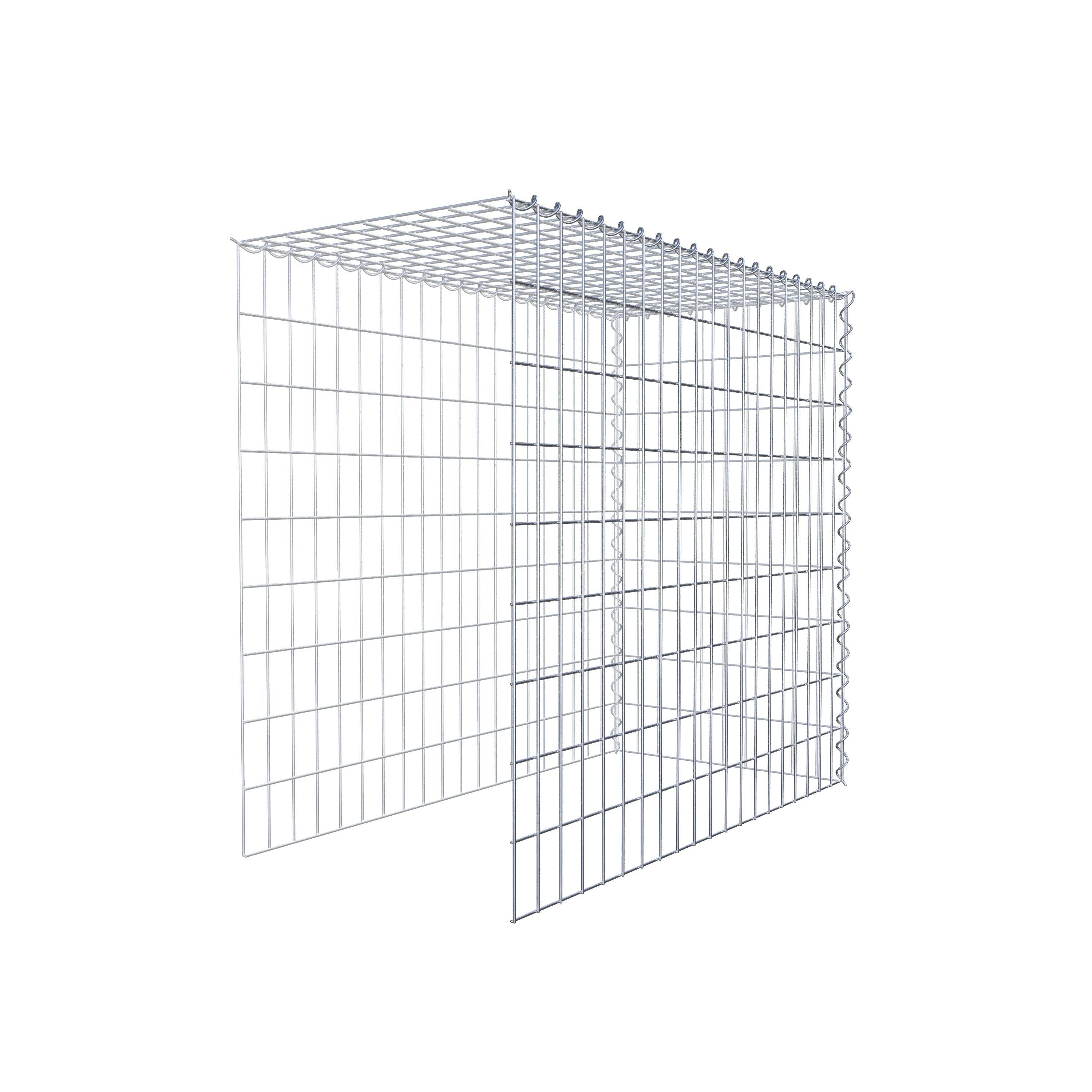 Gabbione aggiuntivo tipo 4 100 cm x 90 cm x 50 cm (L x H x P), maglia 5 cm x 10 cm, spirale