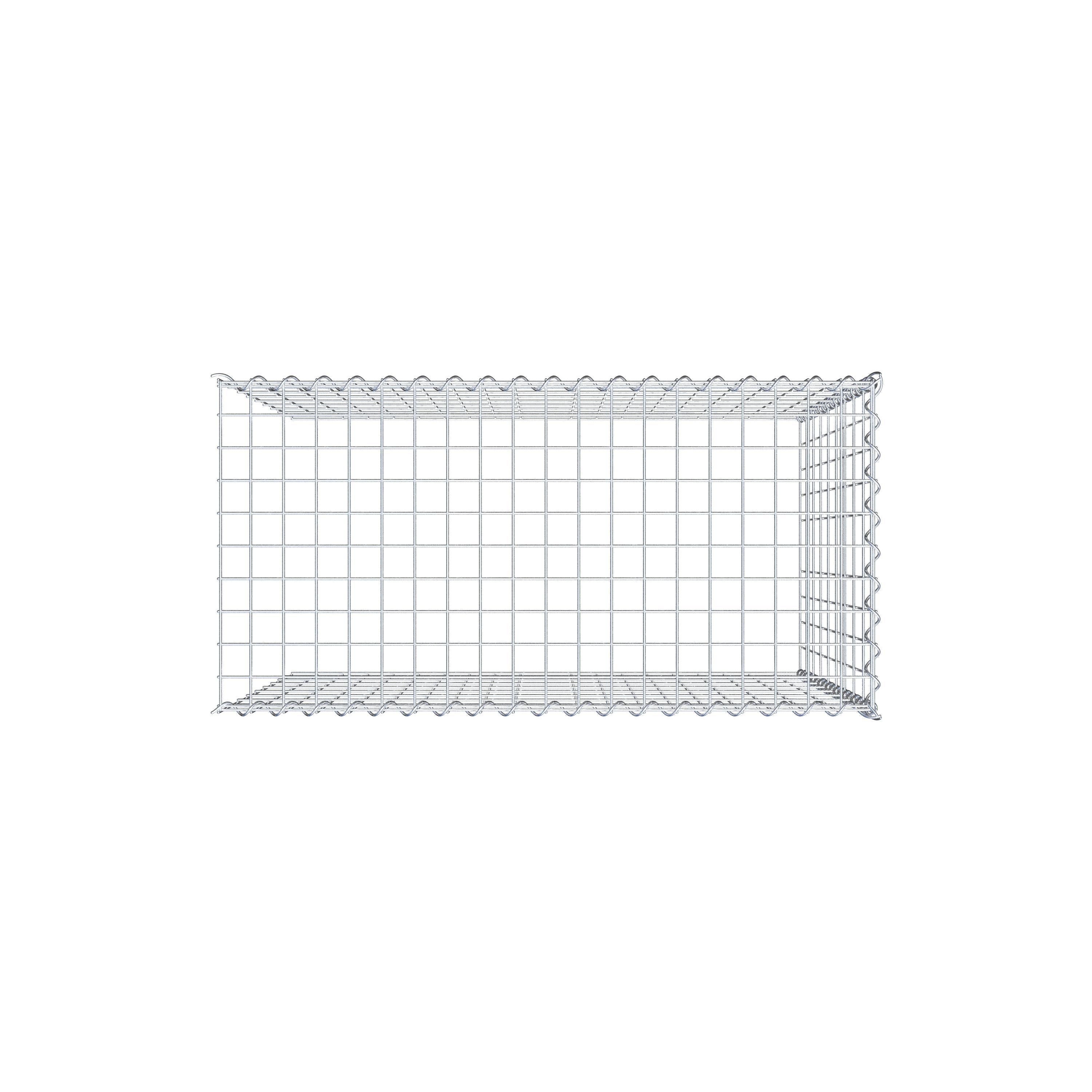 Gabbione aggiuntivo tipo 4 100 cm x 90 cm x 50 cm (L x H x P), maglia 5 cm x 10 cm, spirale
