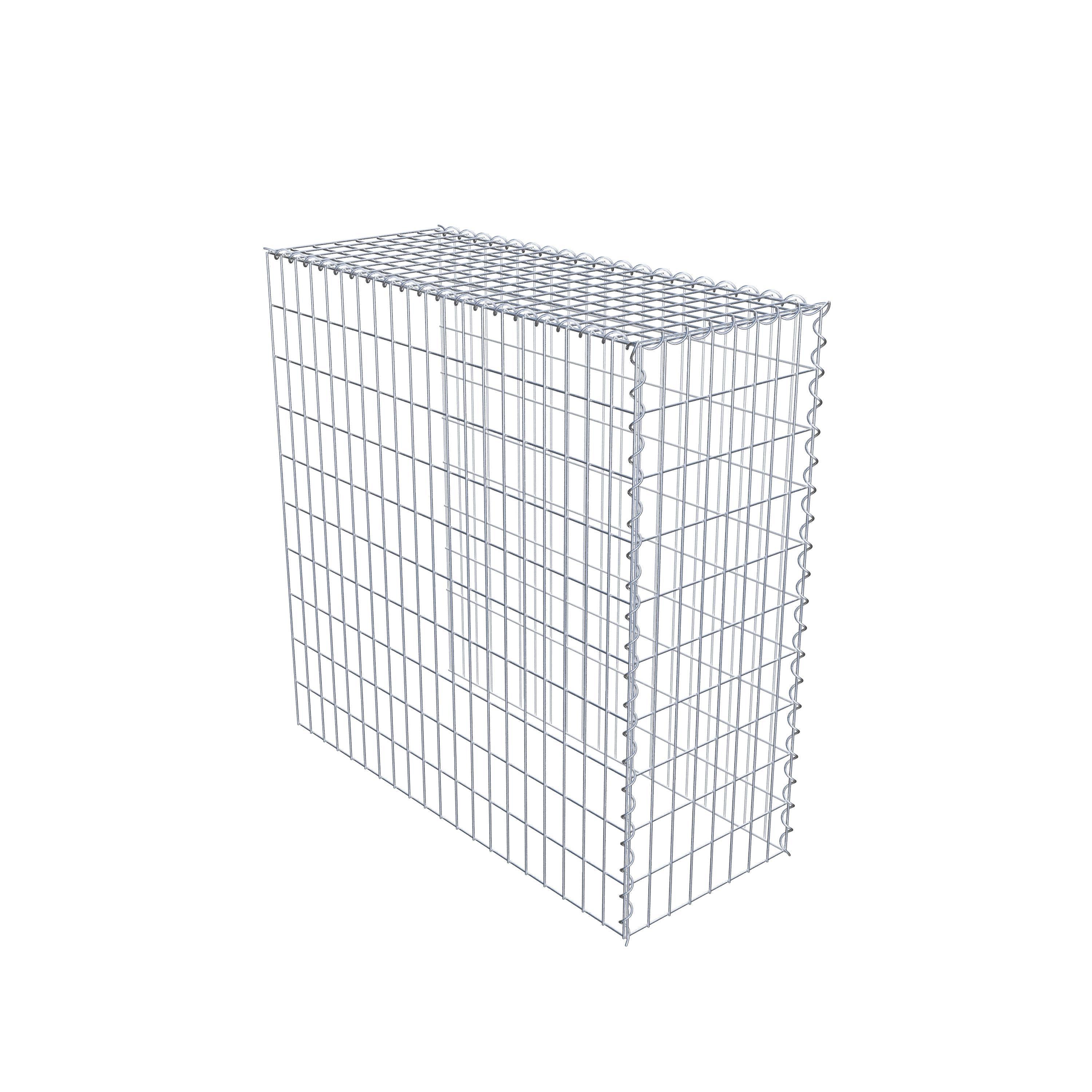 Gabião tipo 4 100 cm x 100 cm x 40 cm (C x A x P), malhagem 5 cm x 10 cm, espiral