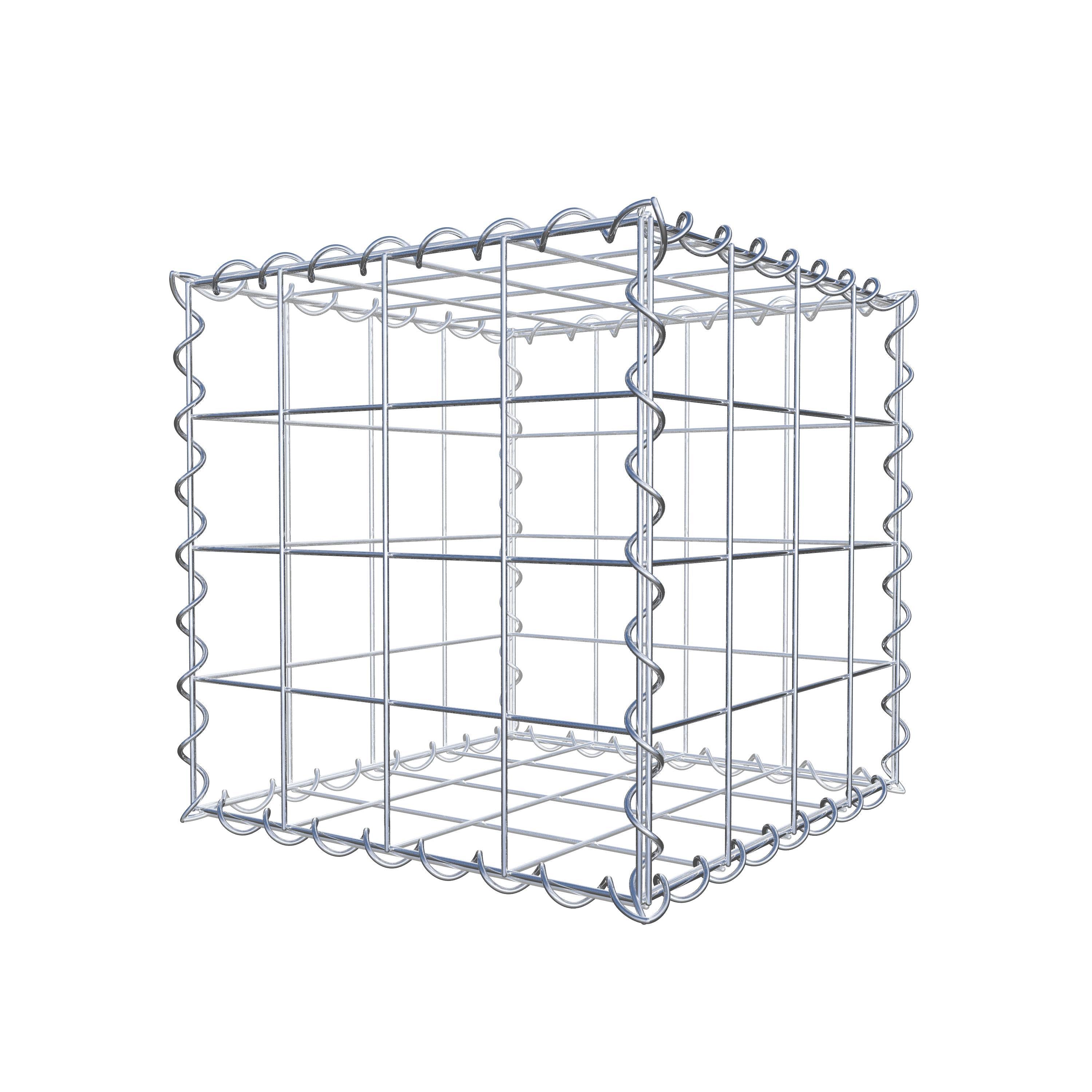 Gabione 40 cm x 40 cm x 40 cm (L x H x T), Maschenweite 10 cm x 10 cm, Spirale