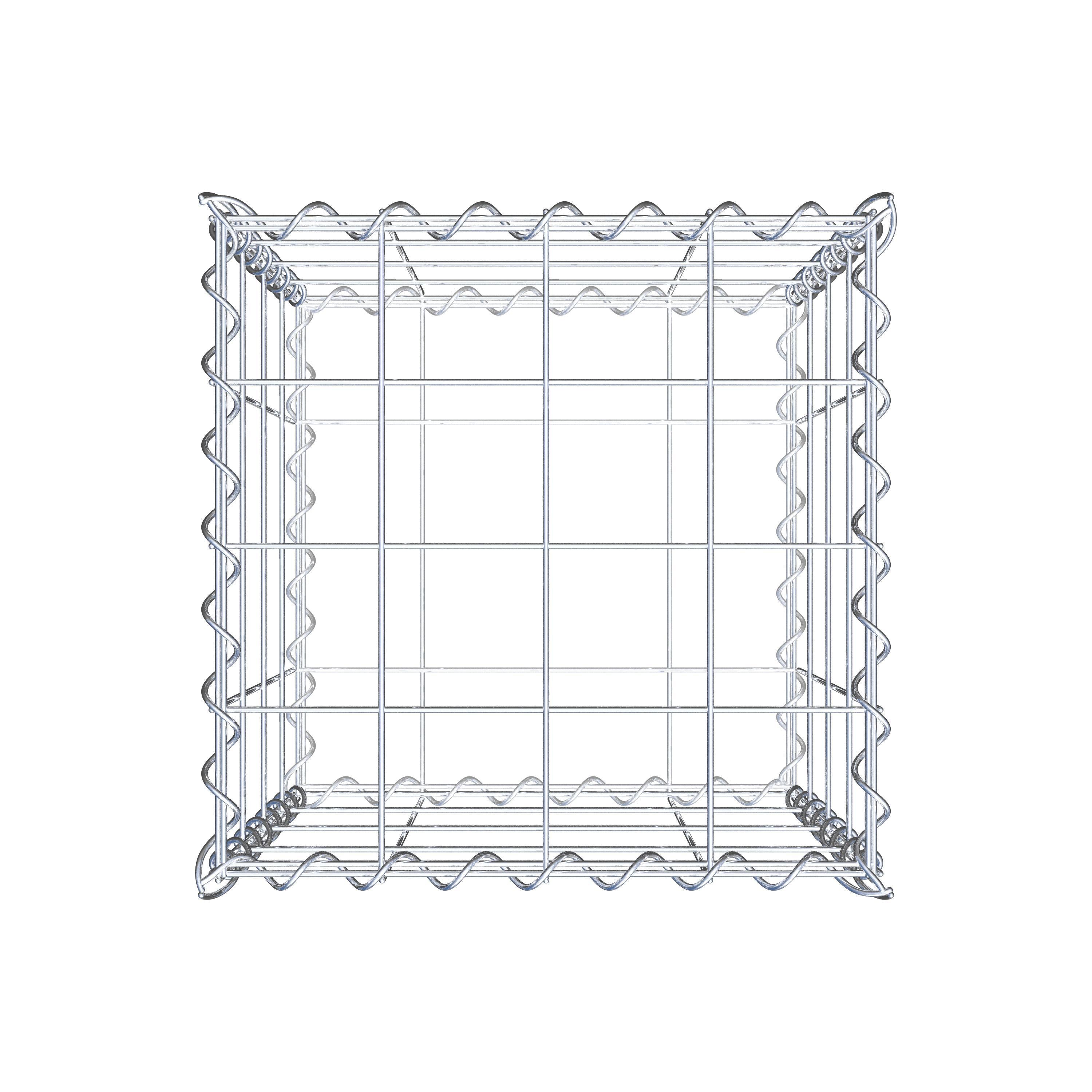 Gabione 40 cm x 40 cm x 40 cm (L x H x T), Maschenweite 10 cm x 10 cm, Spirale